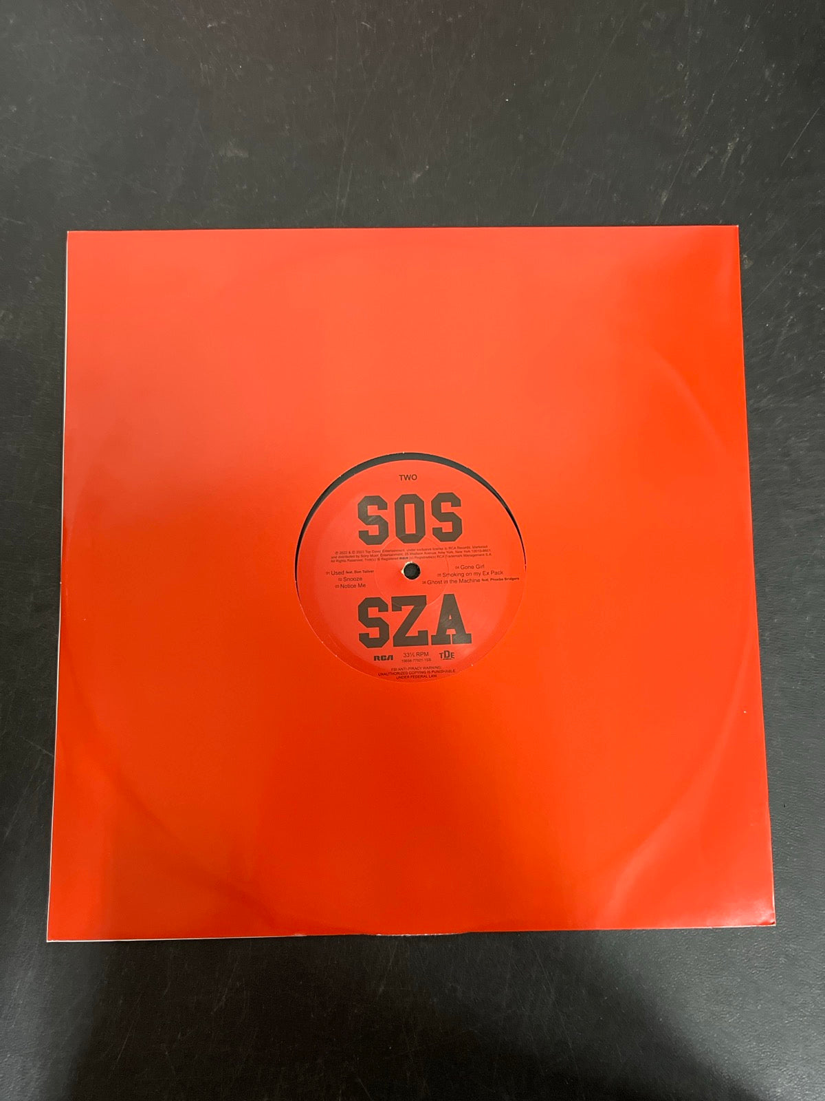 SLEEVE_1B - SZA - SOS LE Vinyl USED NOT TESTED