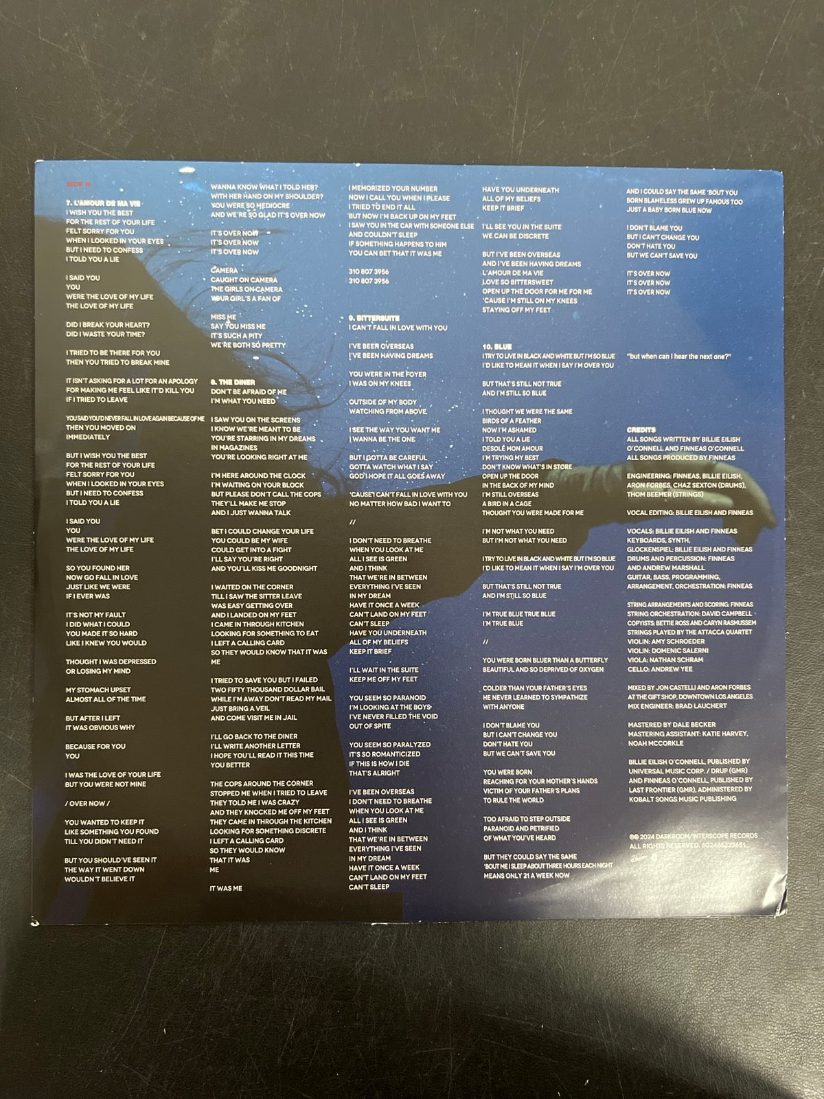 SLEEVE_1B - Billie Eilish - Hit Me Hard And Soft LE Yellow Marble Vinyl USED NOT TESTED