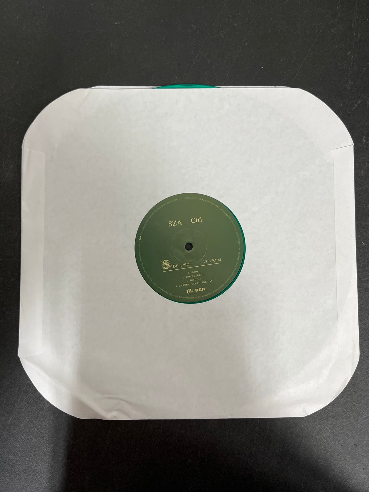 SLEEVE_1B - SZA - Ctrl LE Translucent Green Vinyl USED NOT TESTED