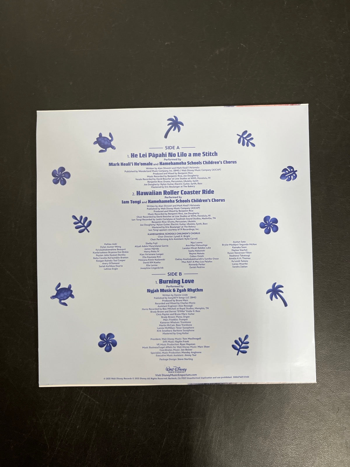 SLEEVE_1B - Lilo & Stitch Collector's Ed. Picture Disc Vinyl USED NOT TESTED