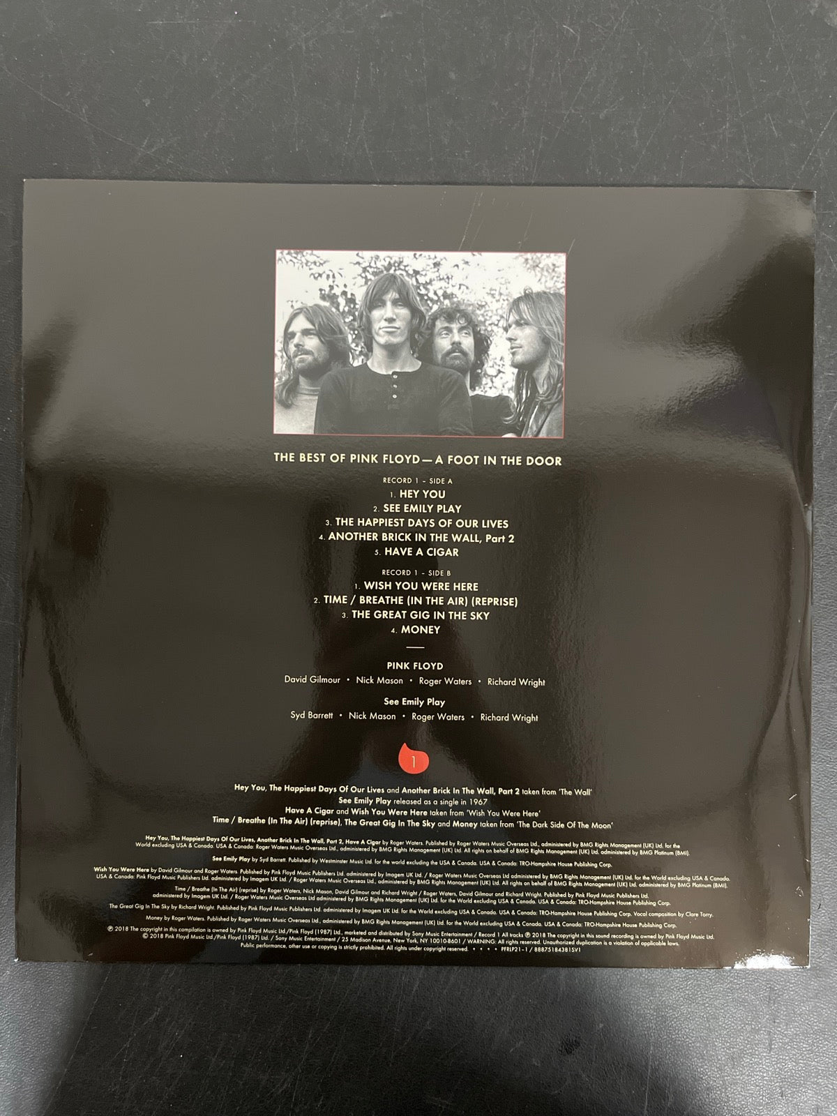 SLEEVE_1B - Pink Floyd - A Foot in the Door LE Remastered 180gm Black Vinyl USED NOT TESTED