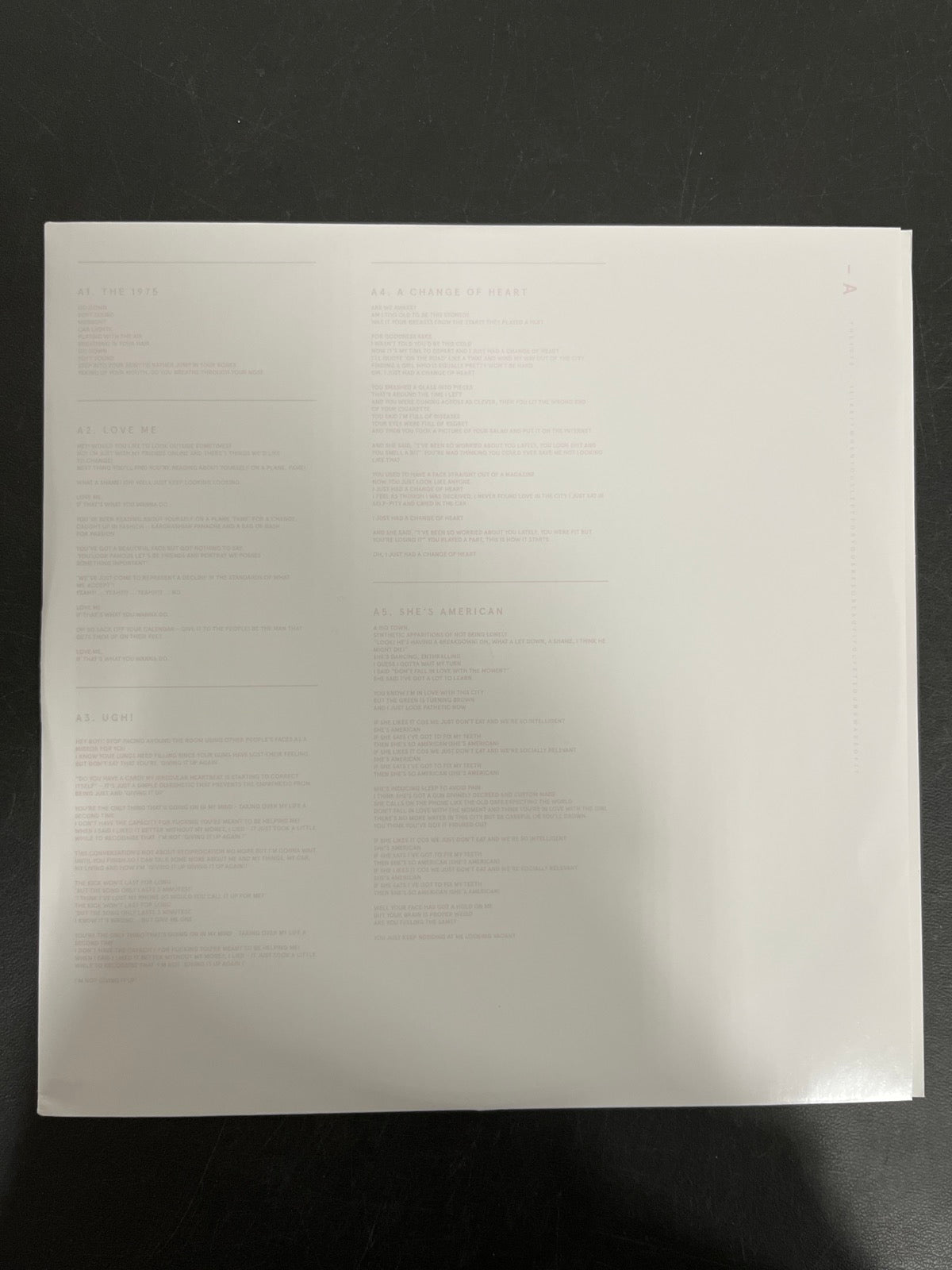 SLEEVE_1F - The 1975 - I Like It When You Sleep ... LE Purple / Pink Vinyl USED NOT TESTED