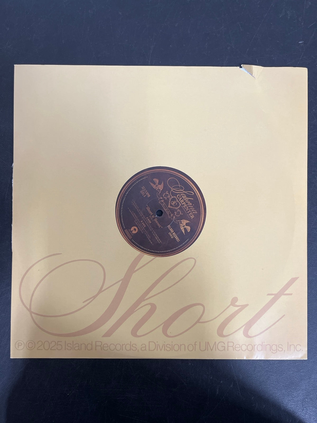 SLEEVE_1F - Sabrina Carpenter - Short N' Sweet LE Deluxe Ed. Blue Vinyl USED NOT TESTED