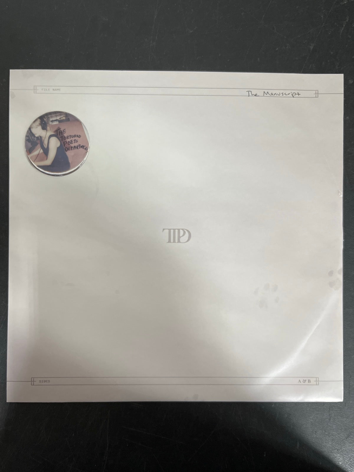 SLEEVE_1F - Taylor Swift - The Tortured ... LE Clear Vinyl USED NOT TESTED