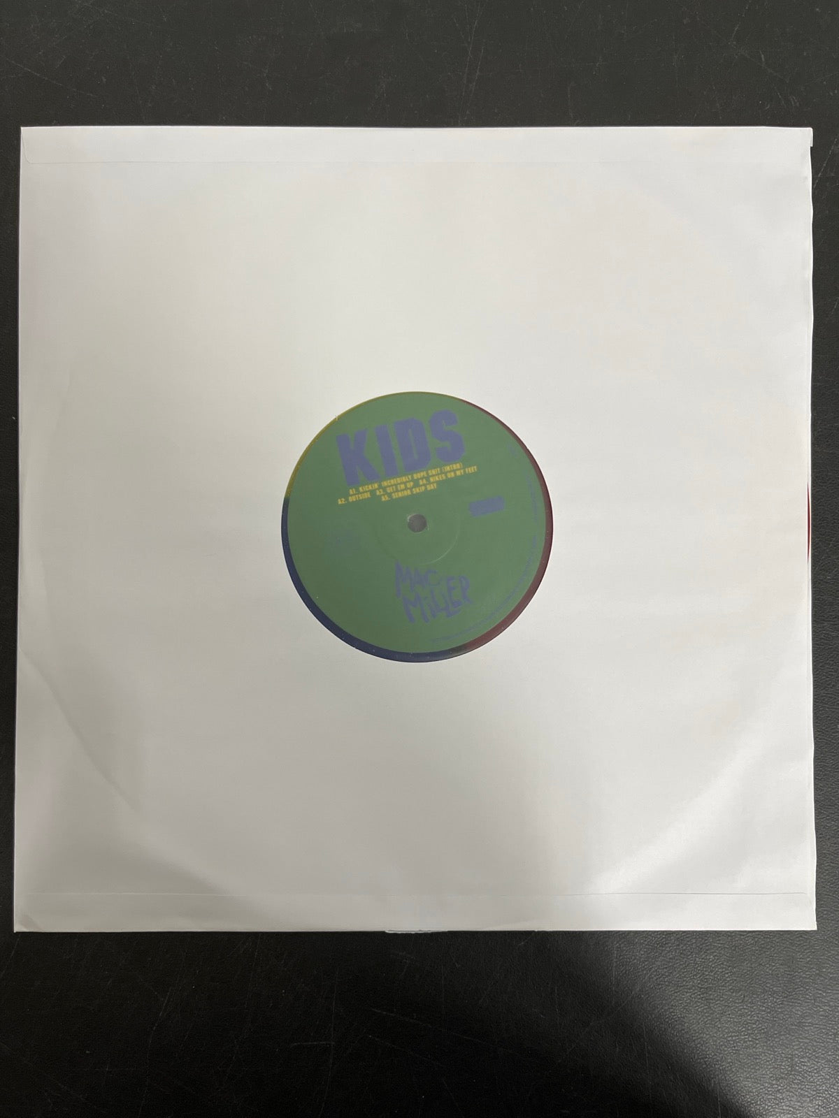 SLEEVE_1F - Mac Miller - K.I.D.S. LE Blue / Red / Yellow Vinyl USED NOT TESTED