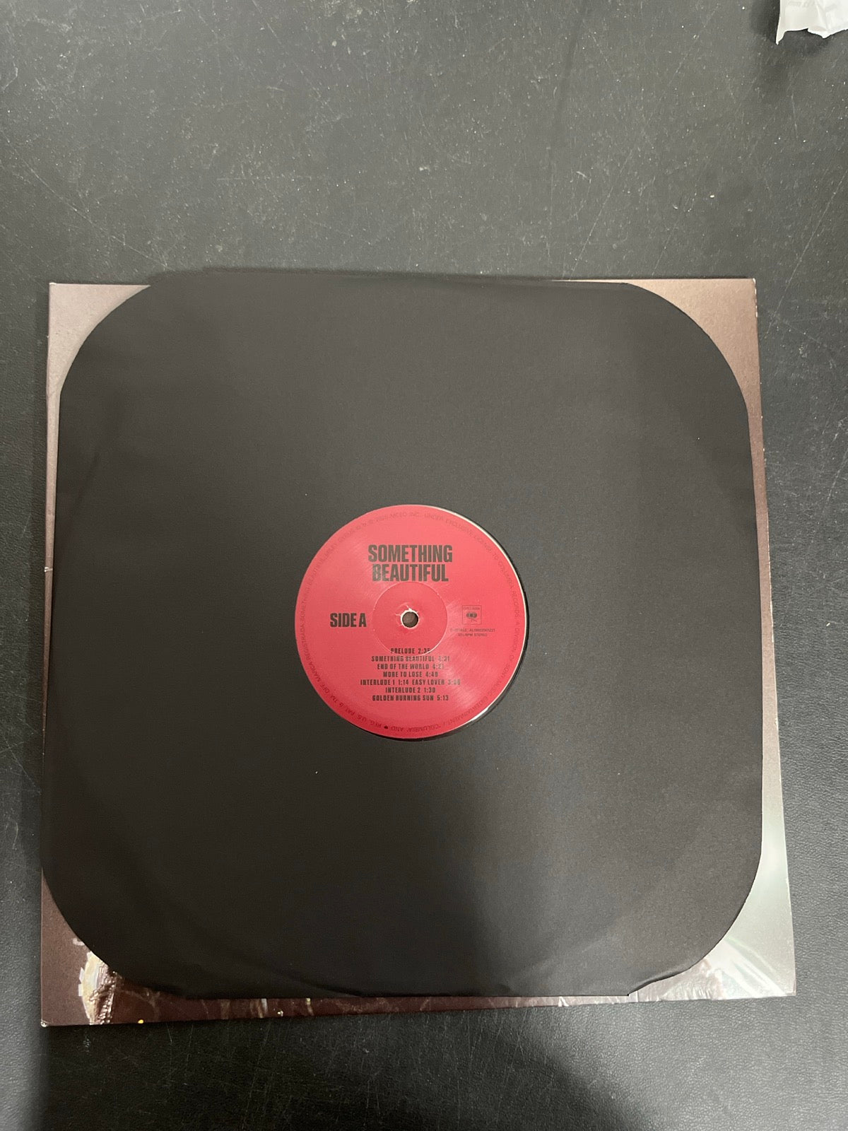 SLEEVE_1F - Miley Cyrus - Something Beautiful LE Clear Vinyl USED NOT TESTED