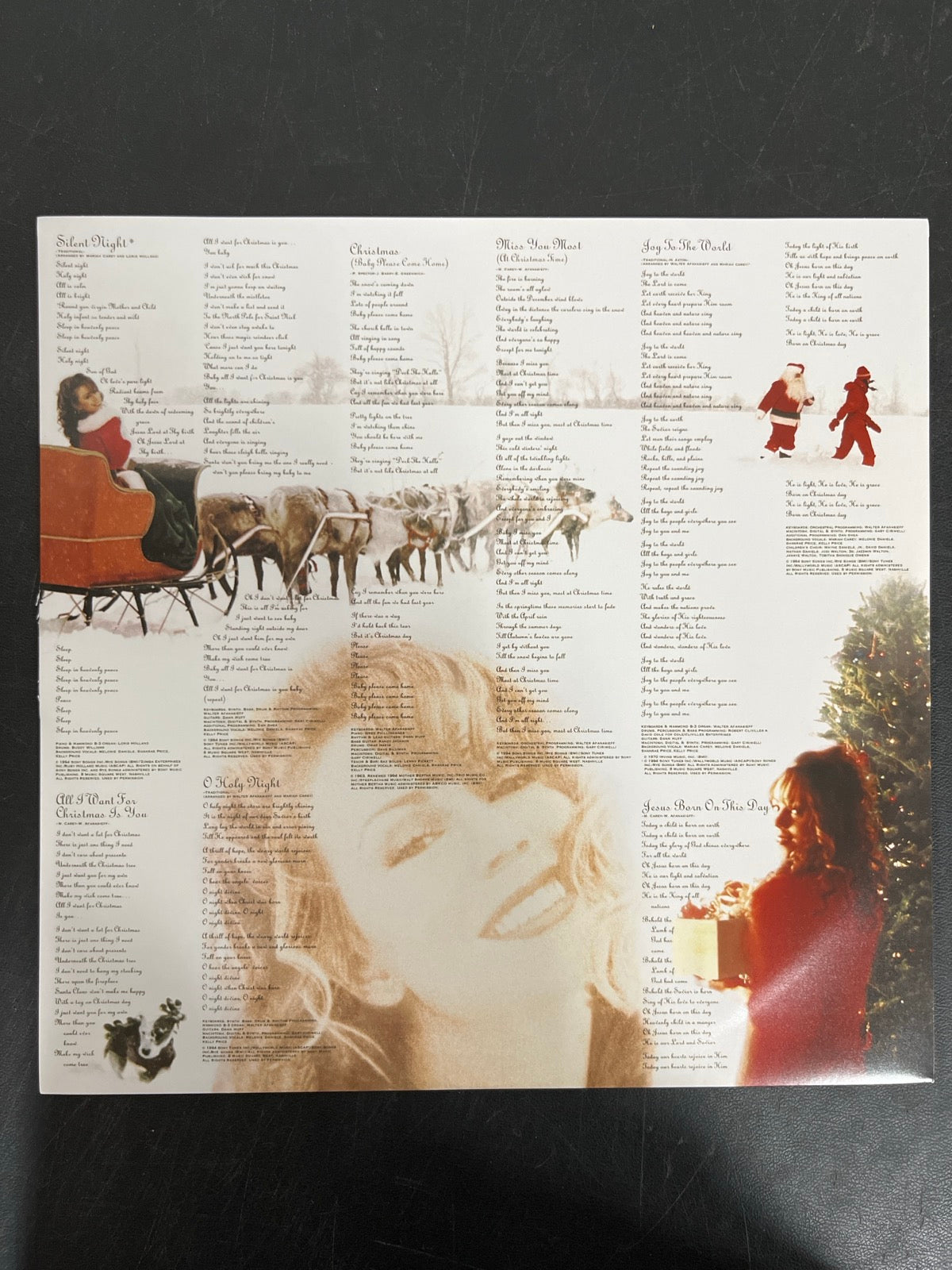 SLEEVE_1F - Mariah Carey - Merry Christmas LE Clear Vinyl SEALED NOT TESTED