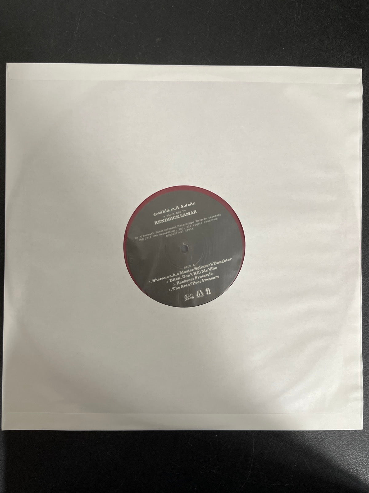 SLEEVE_1F - Kendrick Lamar - good kid, m.A.A.d city LE Red Vinyl USED NOT TESTED