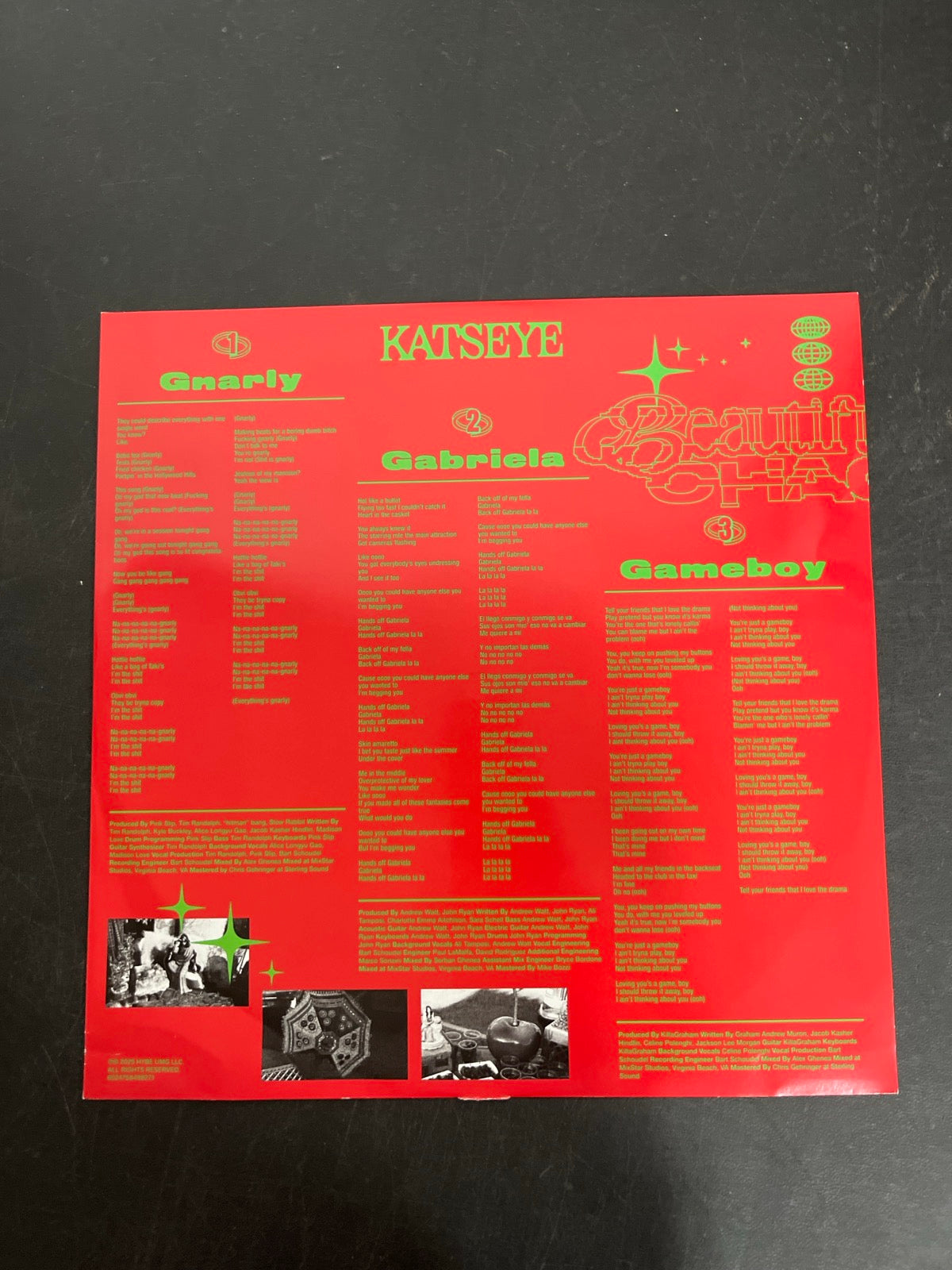 SLEEVE_1F - KATSEYE - BEAUTIFUL CHAOS Target Exclusive Red Vinyl USED NOT TESTED