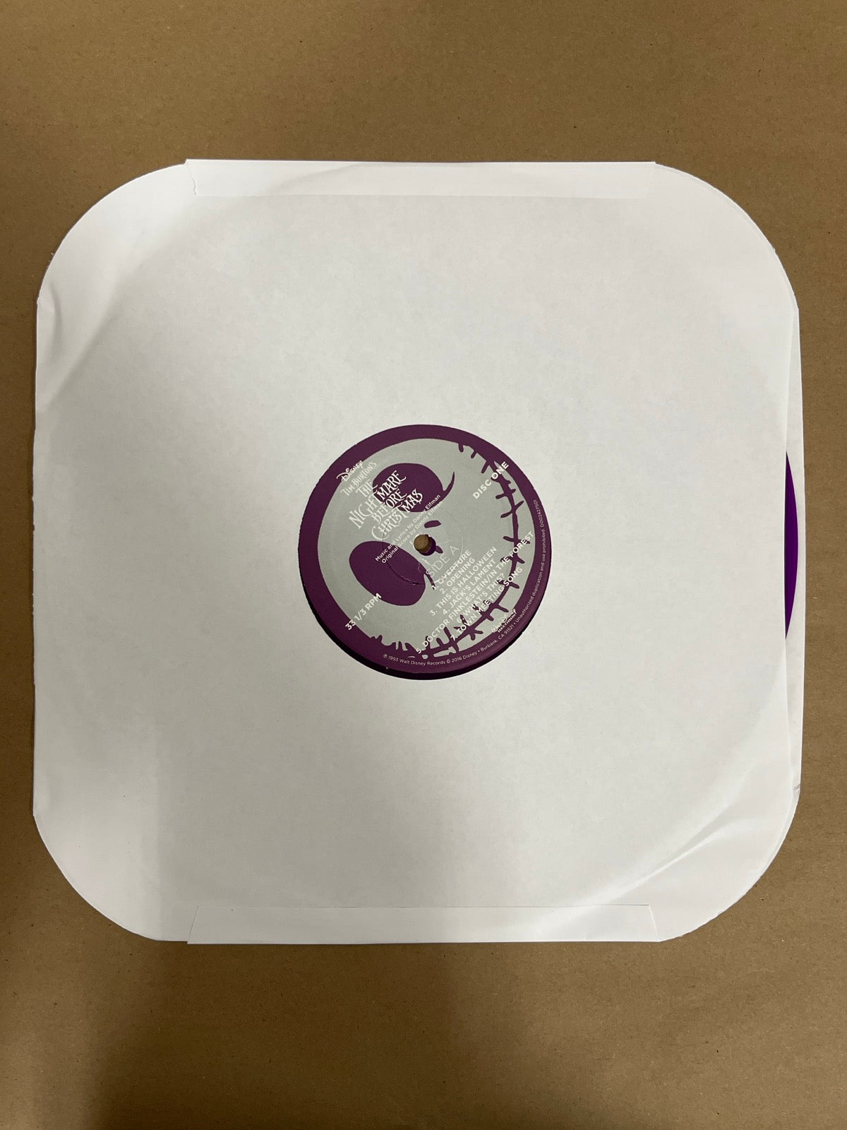 SLEEVE_1F - Danny Elfman - Tim Burton's The ... LE Purple/Yellow Vinyl USED NOT TESTED