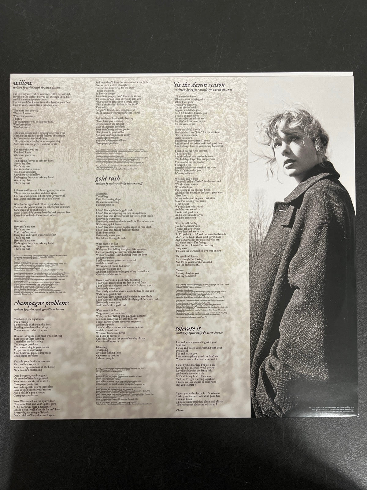 SLEEVE_1F - Taylor Swift - Evermore LE Translucent Red Etched Vinyl USED NOT TESTED