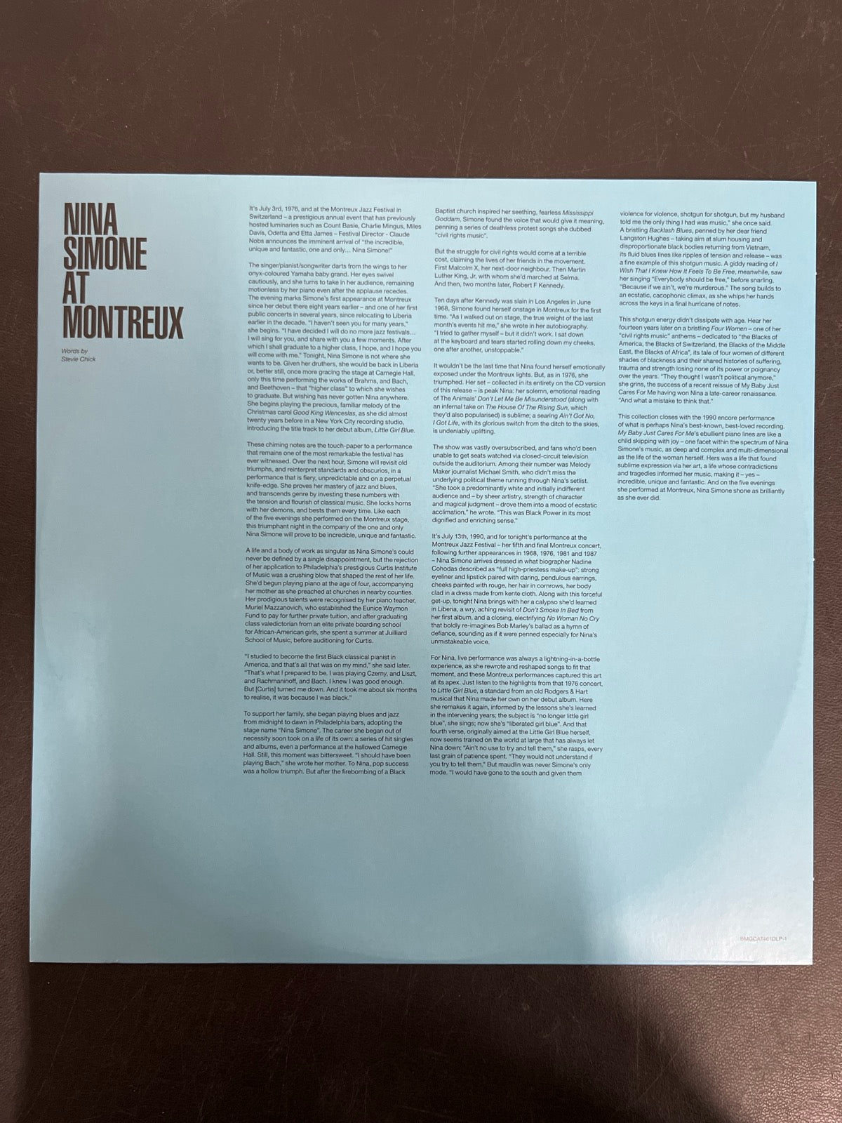SLEEVE_1F - Nina Simone - The Montreux Years LE Clear Splatter Vinyl USED NOT TESTED