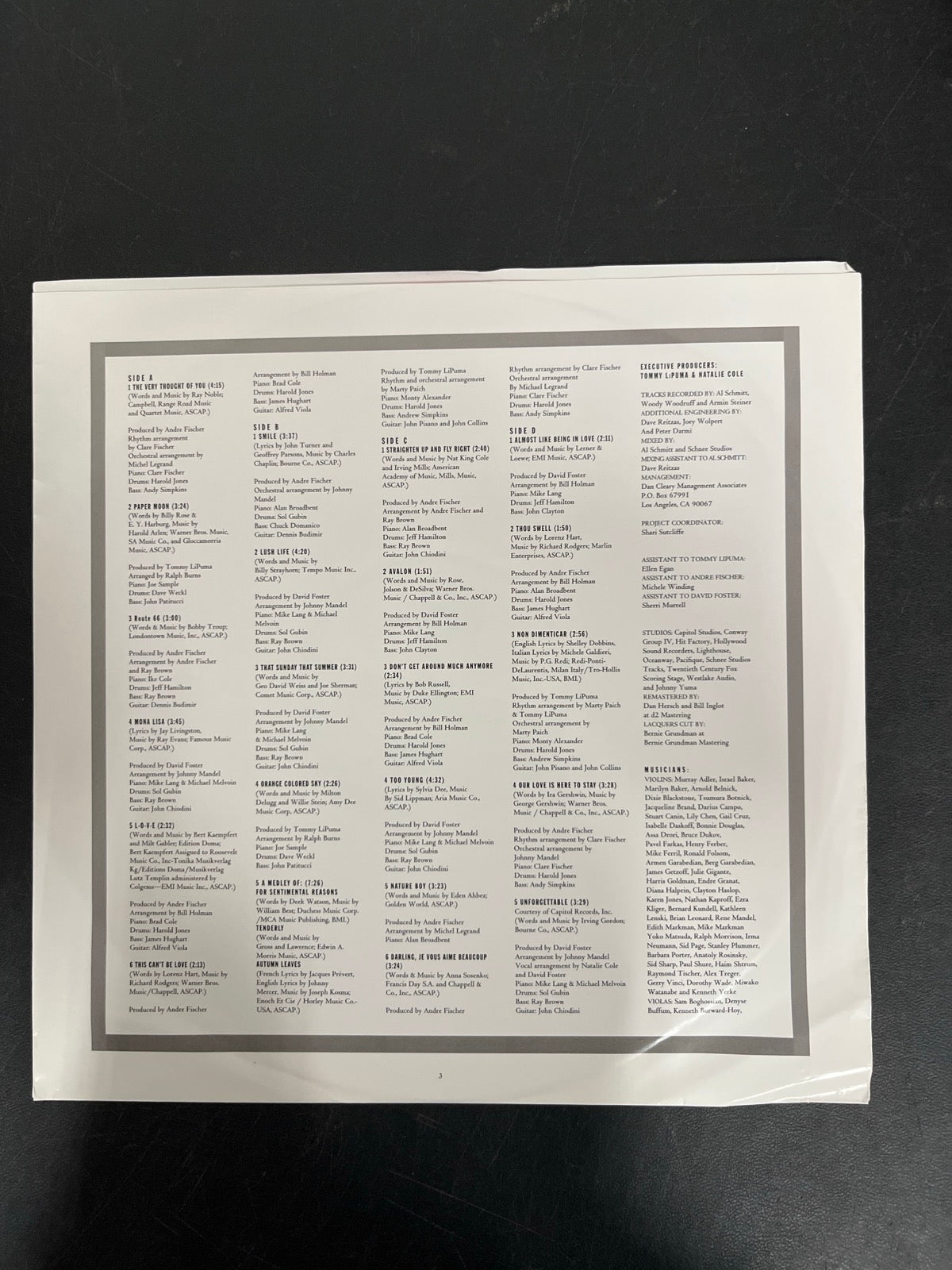 SLEEVE_1F - Natalie Cole - Unforgettable ... LE Hot Pink Vinyl USED NOT TESTED
