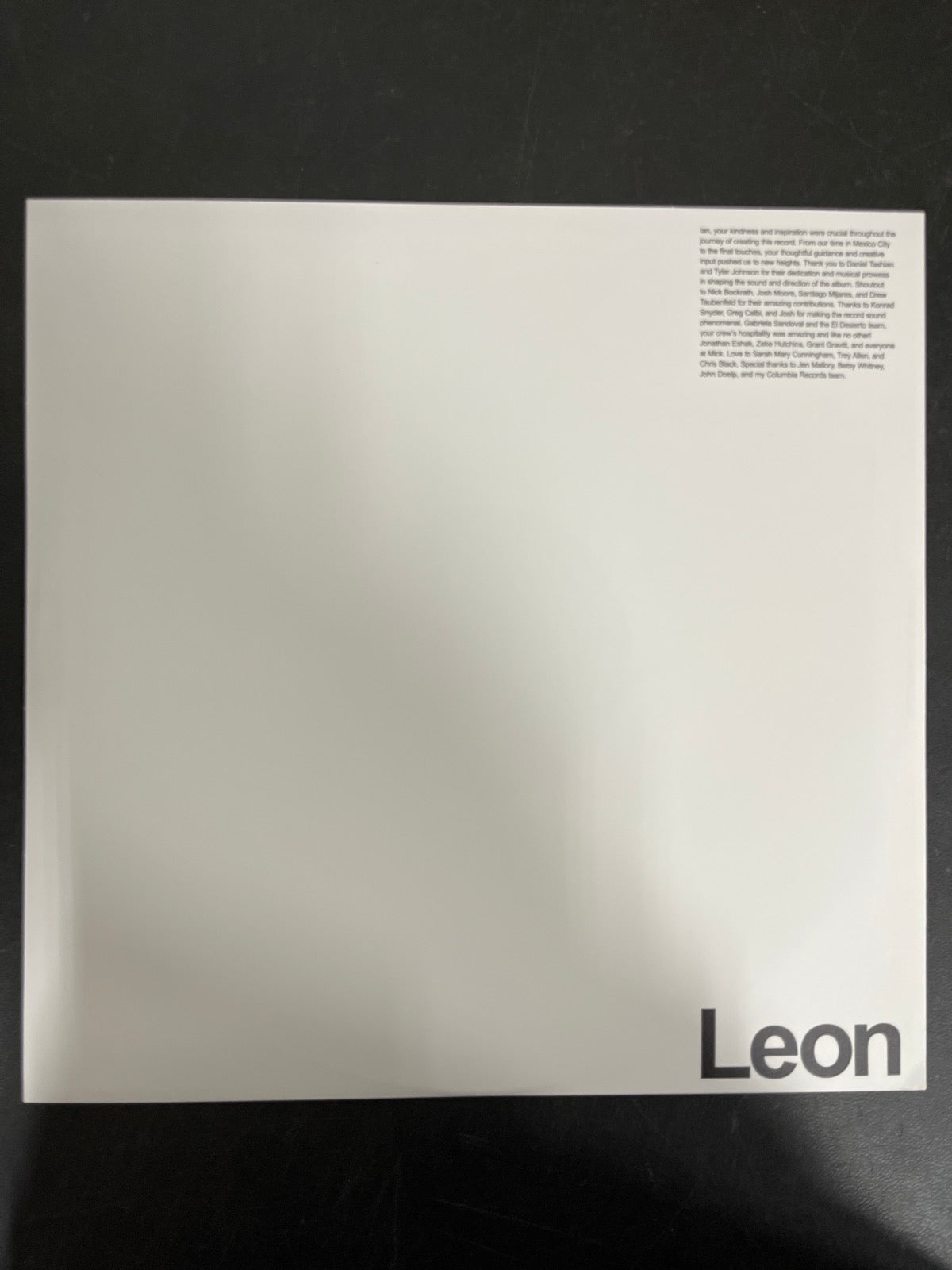 SLEEVE_1F - Leon Bridges - Leon Collector's Ed. Bone Color Vinyl USED NOT TESTED