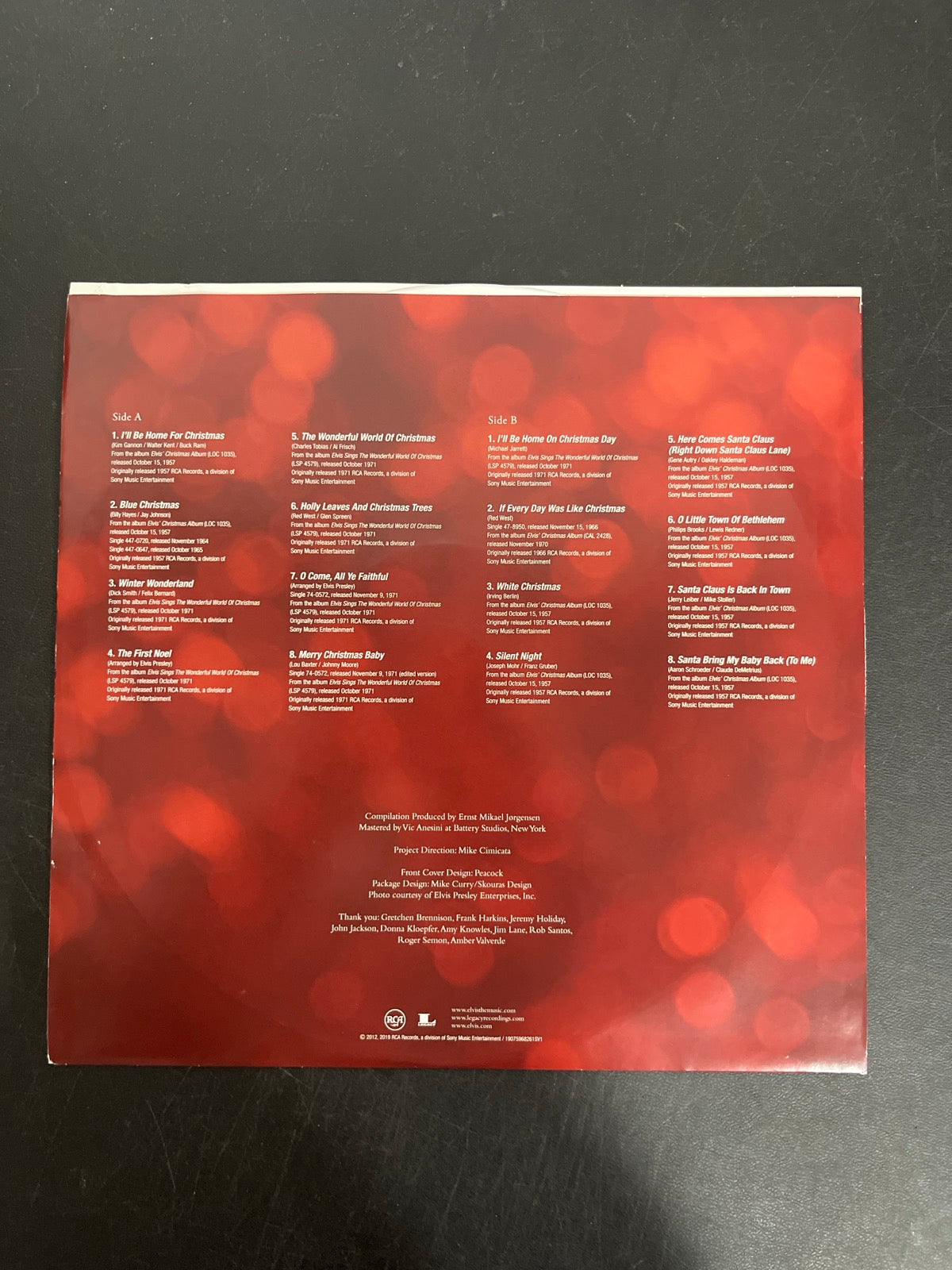 SLEEVE_1F - Elvis Presley - The Classic Christmas Album LE White Vinyl USED NOT TESTED