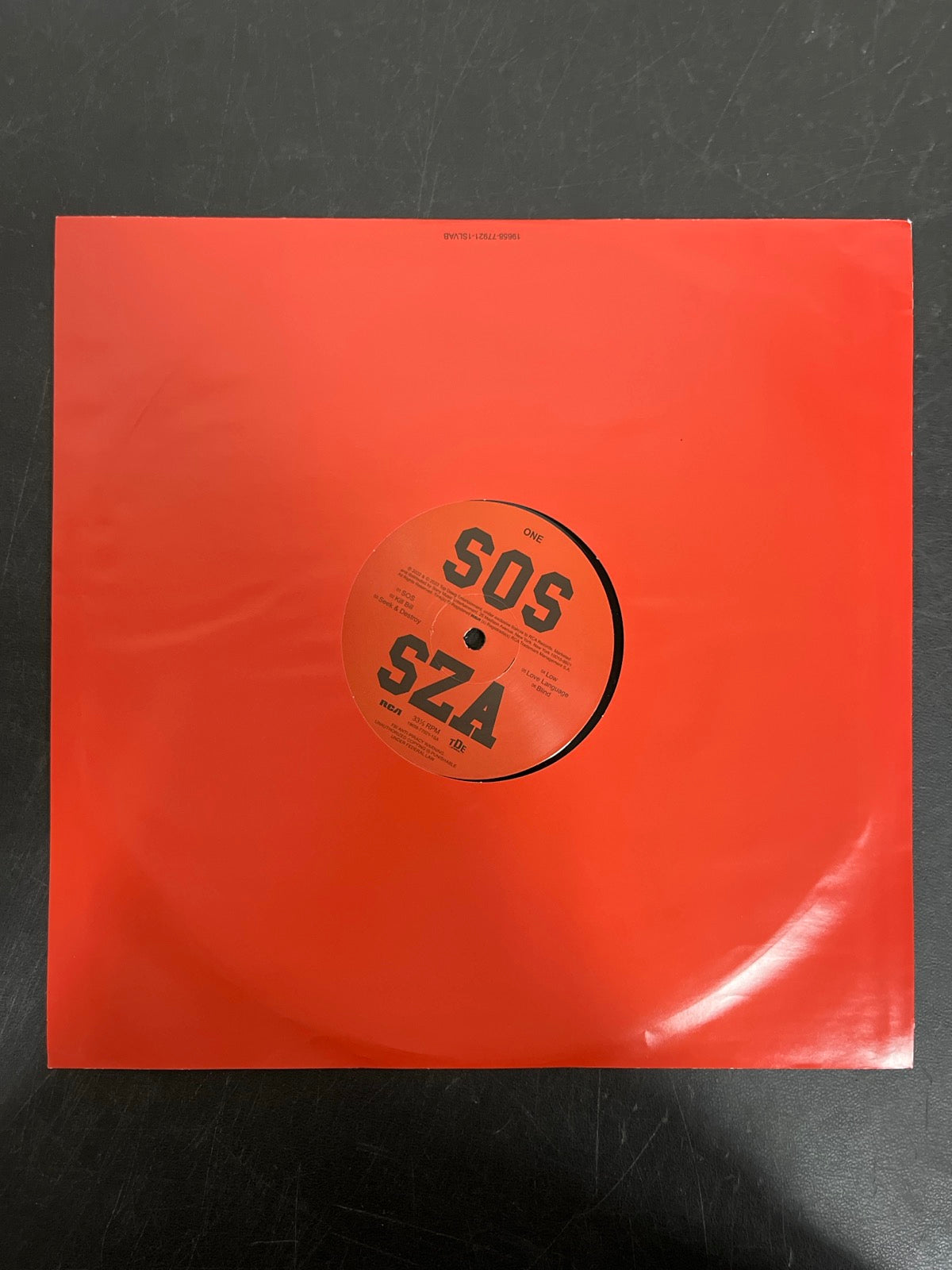 SLEEVE_1F - SZA - SOS LE Vinyl USED NOT TESTED