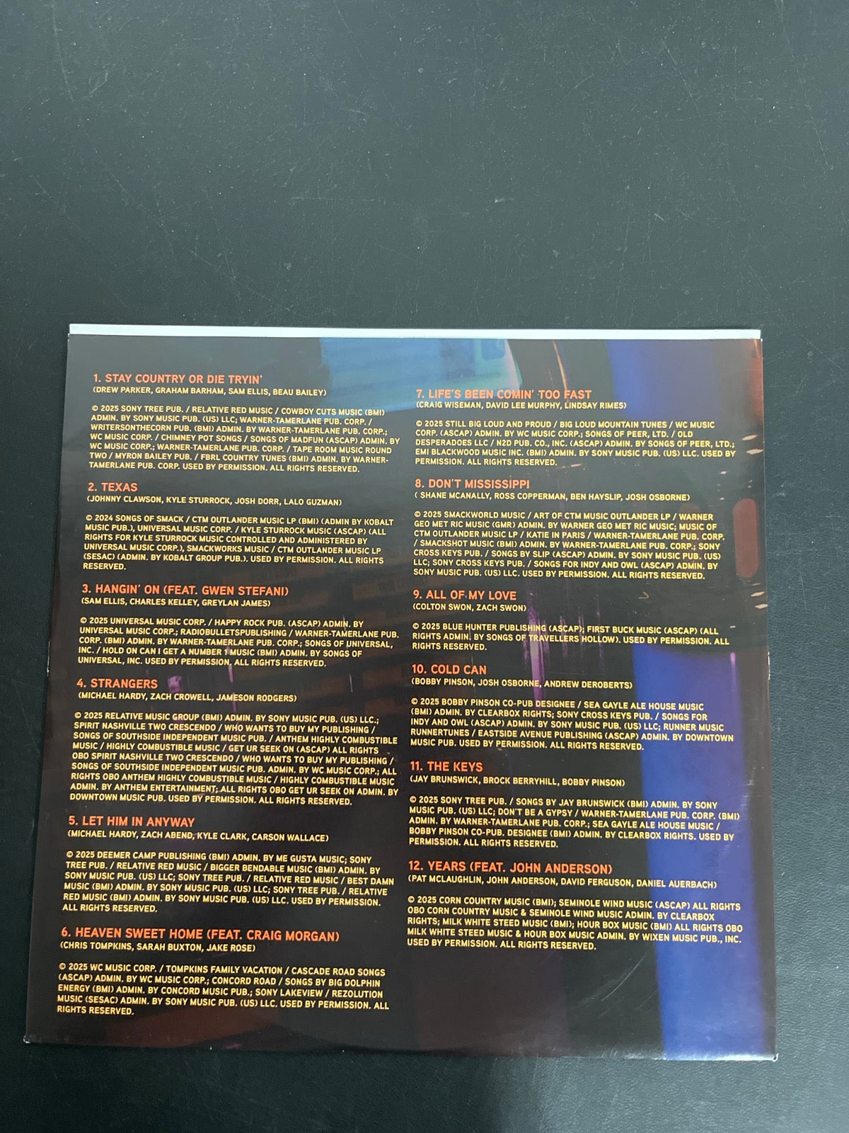 SLEEVE_1F - Blake Shelton - For Recreationa ... Target Exclusive Green Vinyl USED NOT TESTED