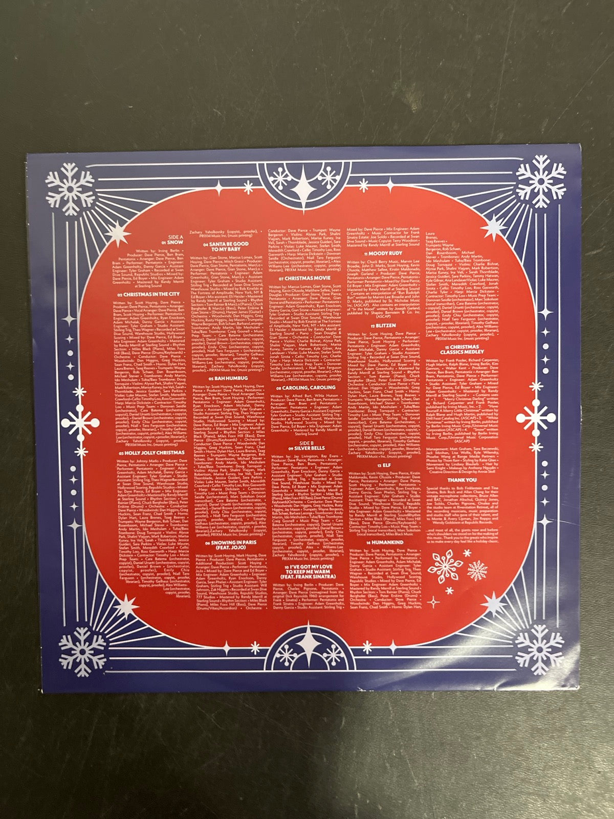 SLEEVE_1F - Pentatonix - Christmas In The City LE Blue Vinyl DAMAGED NOT TESTED