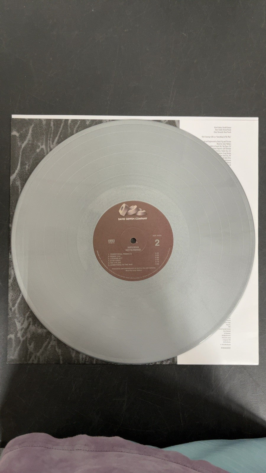 SLEEVE_1F - Nirvana - Nevermind LE 180gm Metallic Silver Vinyl USED NOT TESTED