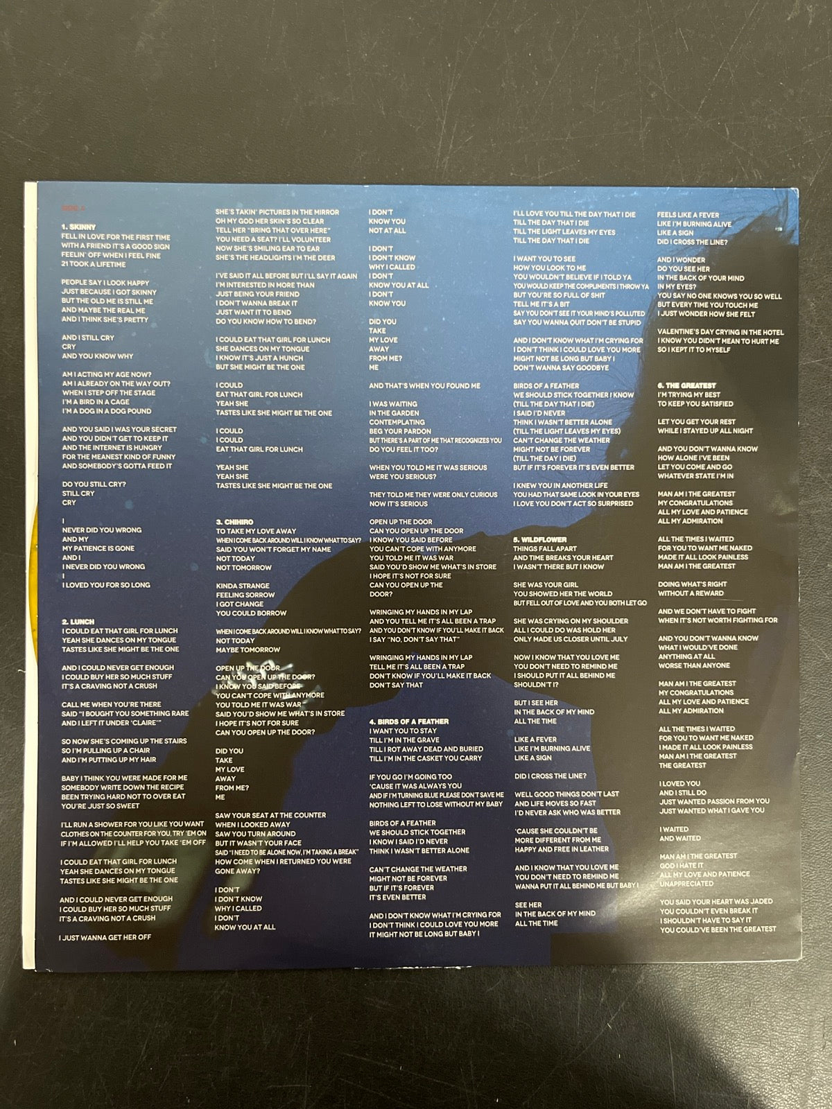 SLEEVE_1F - Billie Eilish - Hit Me Hard And Soft LE Yellow Marble Vinyl USED NOT TESTED