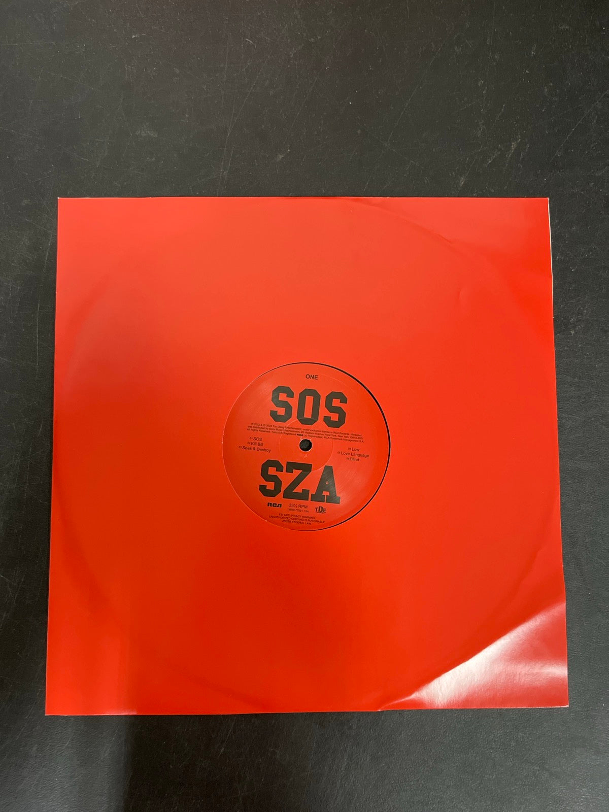 SLEEVE_1F - SZA - SOS LE Vinyl USED NOT TESTED