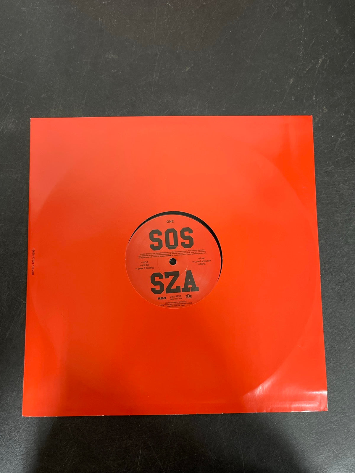 SLEEVE_1F - SZA - SOS LE Vinyl USED NOT TESTED