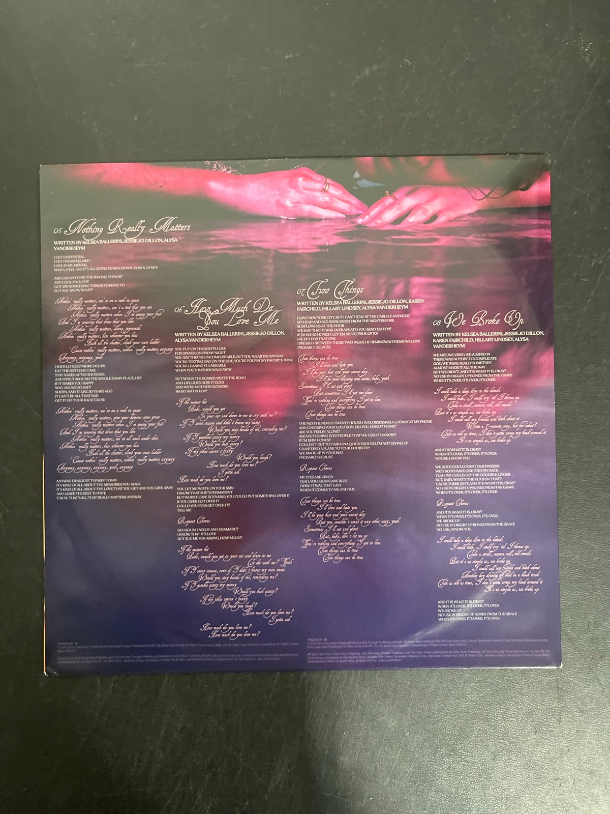 SLEEVE_1F - Kelsea Ballerini - Patterns LE Uncharted Waters Vinyl USED NOT TESTED