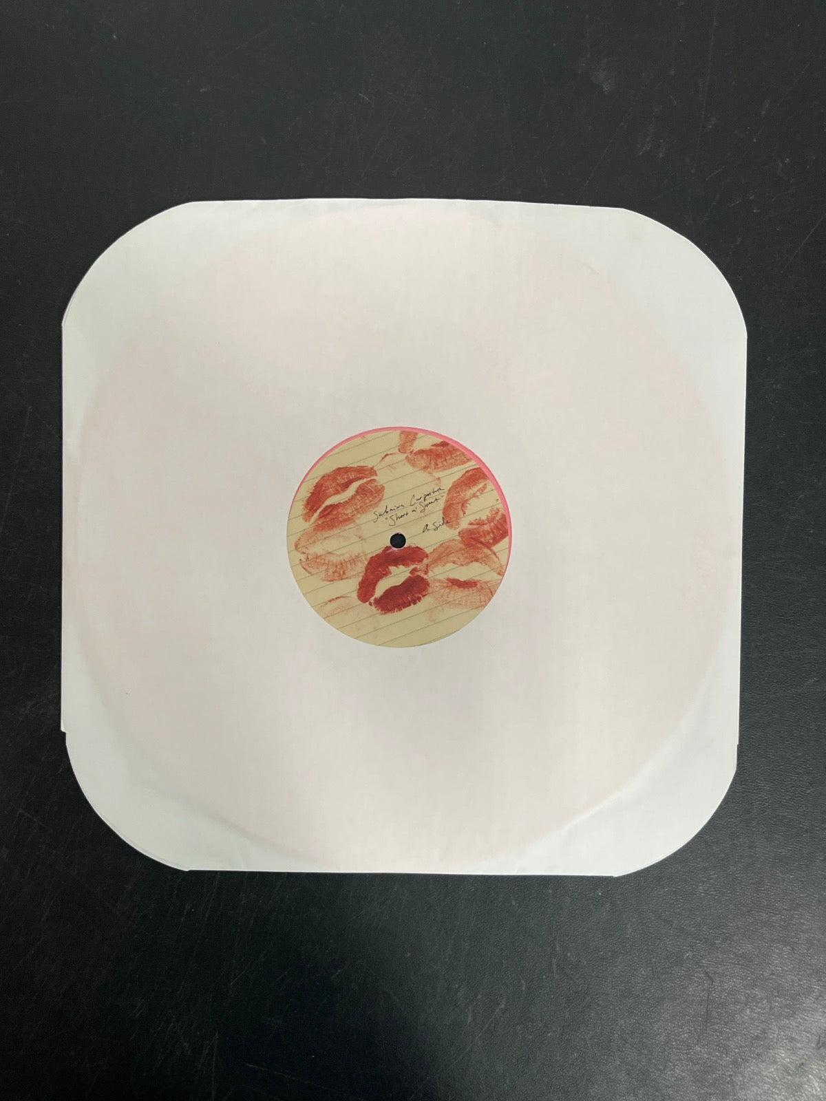 SLEEVE_1F - Sabrina Carpenter-Short N ... LE Bubblegum Marble Vinyl USED NOT TESTED