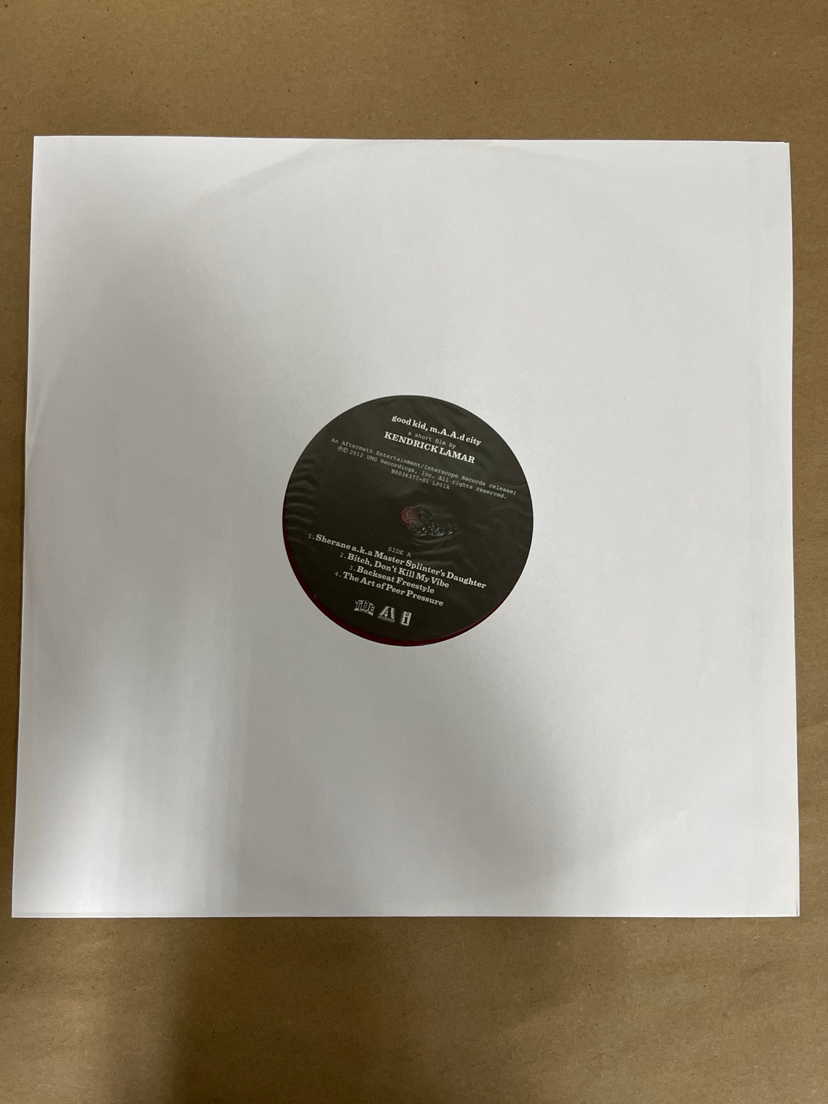 SLEEVE_1F - Kendrick Lamar - good kid, m.A.A.d city LE Red Vinyl USED NOT TESTED