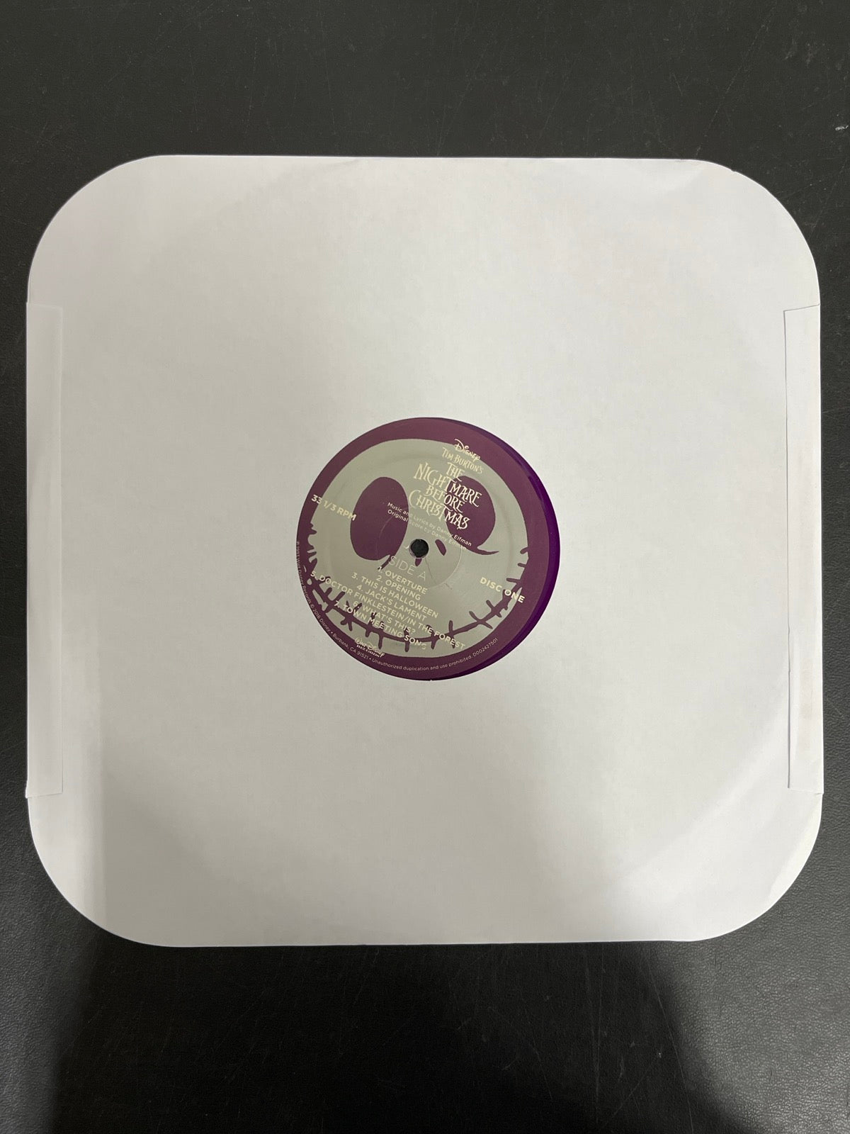 SLEEVE_1F - Danny Elfman - Tim Burton's The ... LE Purple/Yellow Vinyl USED NOT TESTED