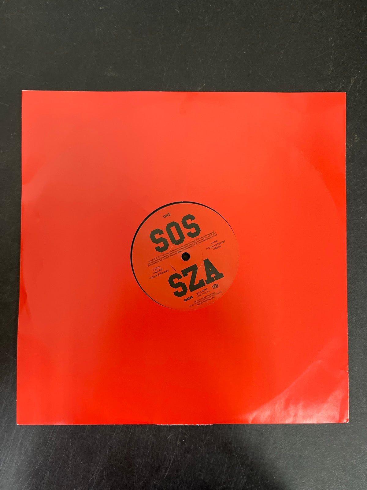 SLEEVE_1F - SZA - SOS LE Vinyl USED NOT TESTED