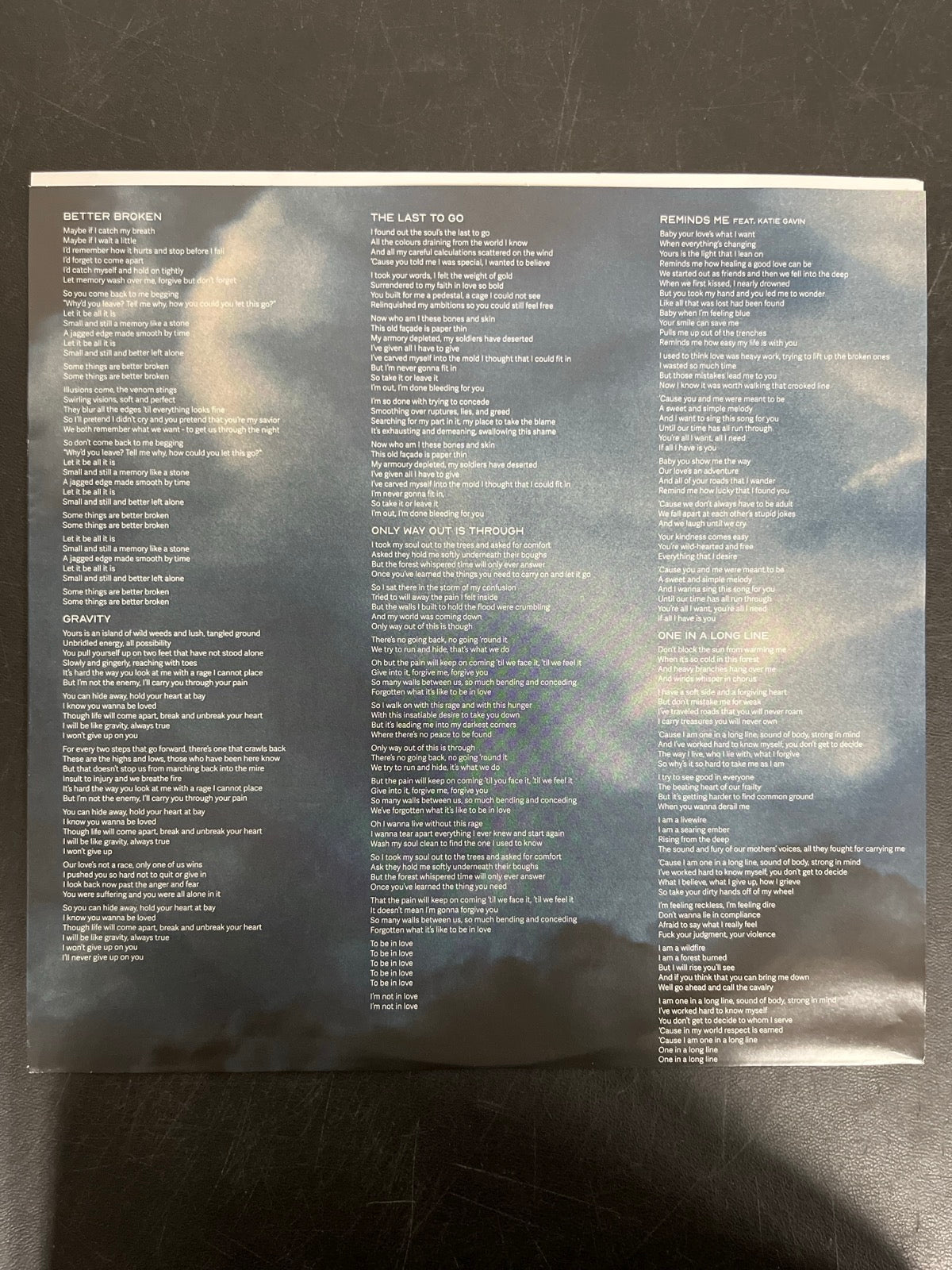 SLEEVE_1F - Sarah McLachlan - Better Broken LE Electric Smoke Vinyl USED NOT TESTED