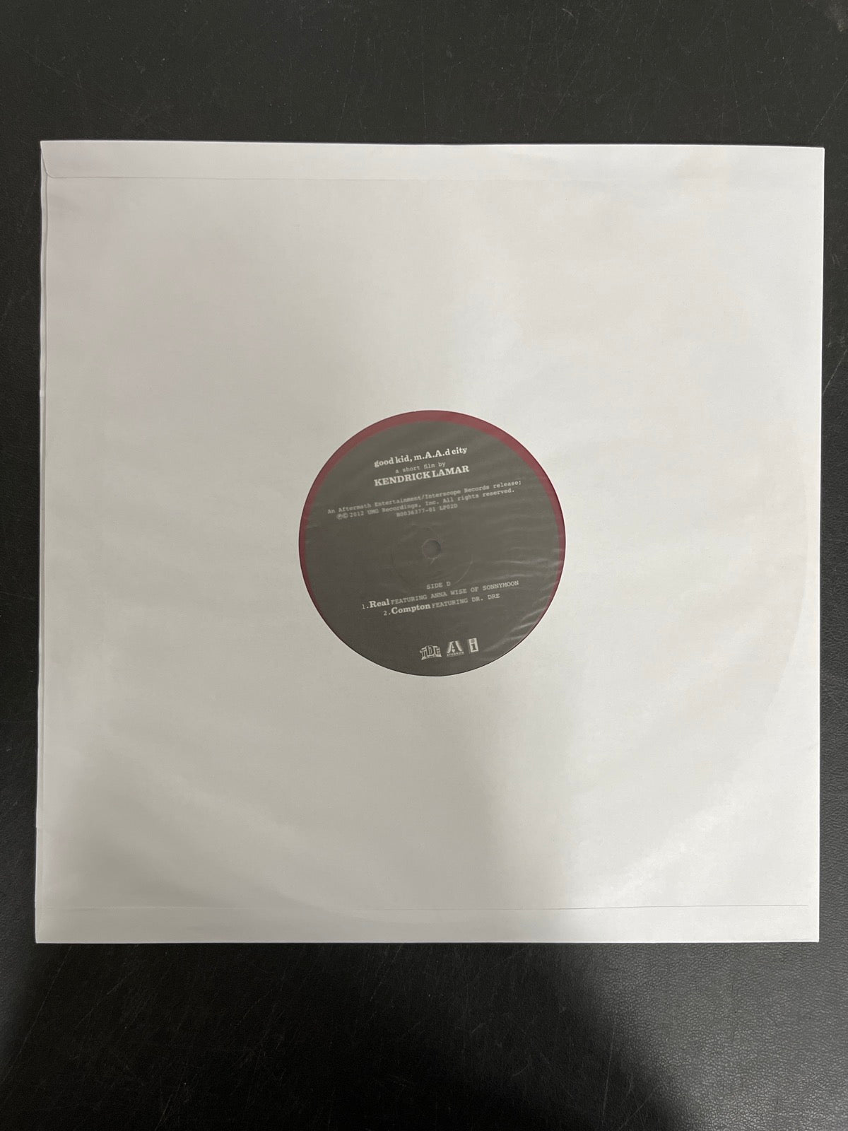 SLEEVE_2B - Kendrick Lamar - good kid, m.A.A.d city LE Red Vinyl USED NOT TESTED
