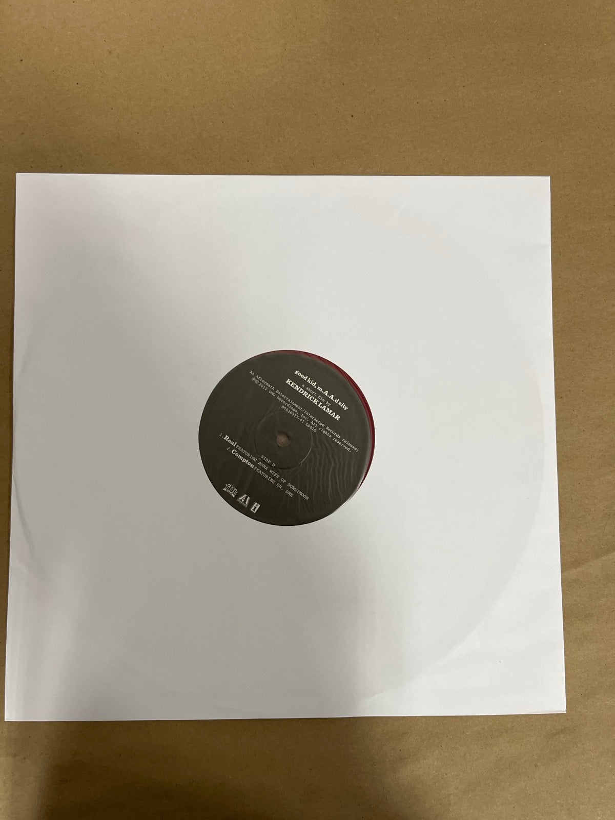 SLEEVE_2B - Kendrick Lamar - good kid, m.A.A.d city LE Red Vinyl USED NOT TESTED