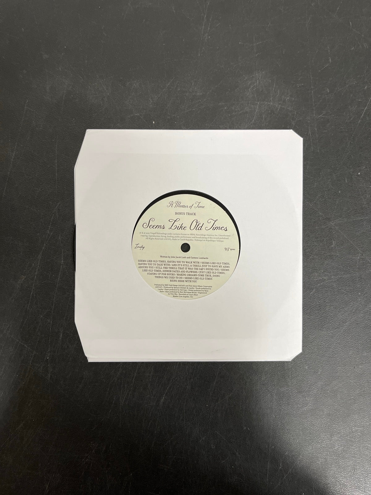 SLEEVE_2B - Laufey - A Matter Of Time LE Green / Pink Vinyl USED NOT TESTED