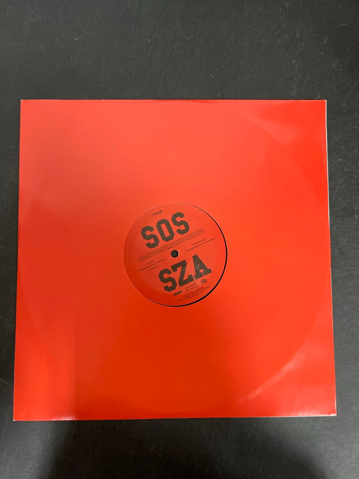 SLEEVE_2B - SZA - SOS LE Vinyl USED NOT TESTED