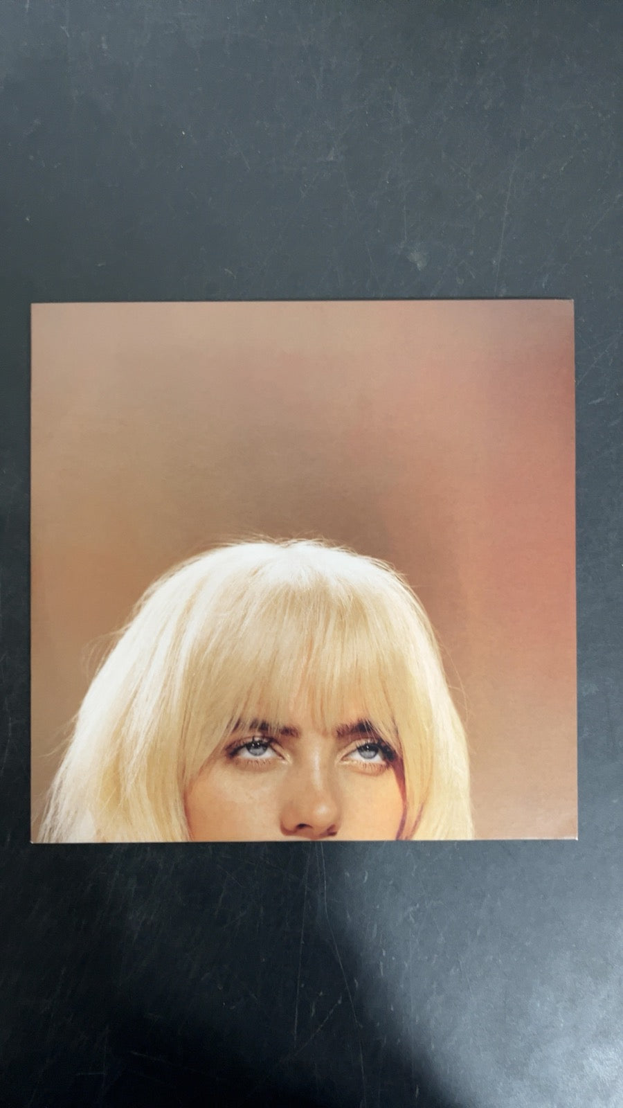 SLEEVE_2B - Billie Eilish - Happier Than Ever LE Light Blue Etched Vinyl USED NOT TESTED