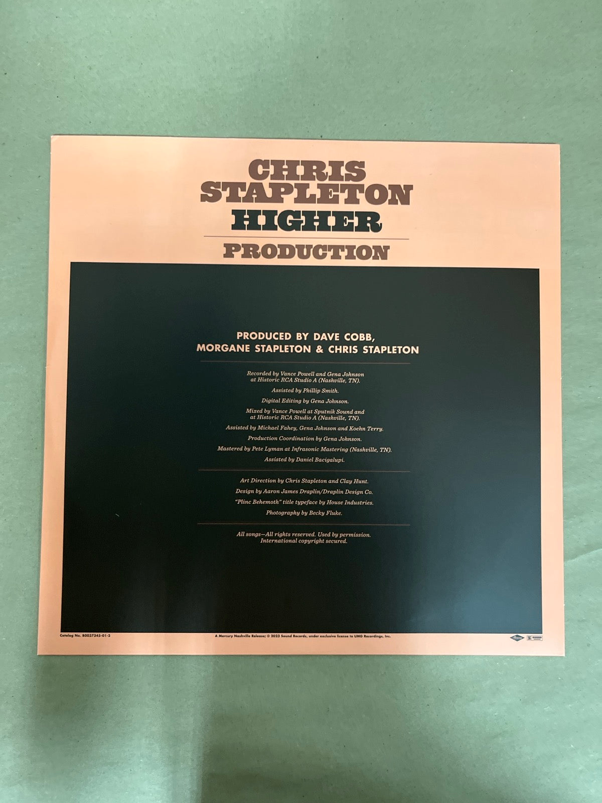 SLEEVE_2B - Chris Stapleton - Higher Target Exclusive 180gm Pink Vinyl USED NOT TESTED