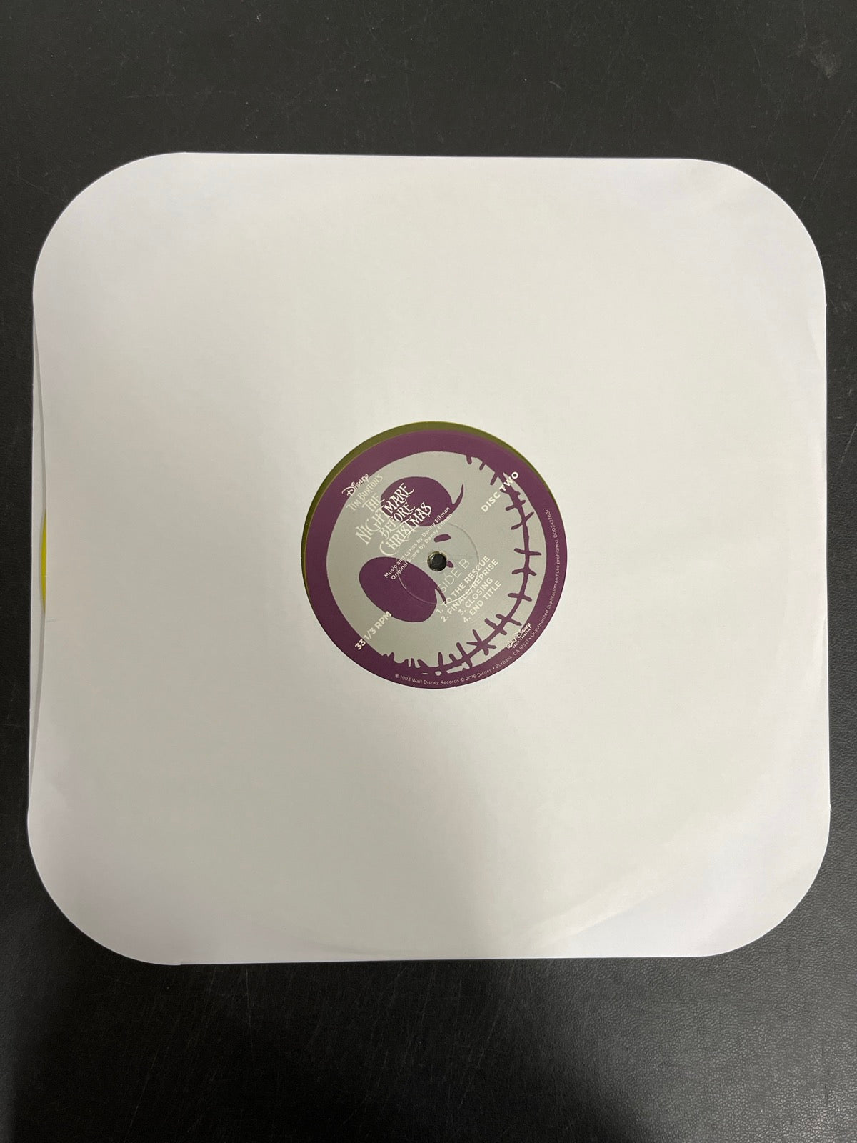 SLEEVE_2B - Danny Elfman - Tim Burton's The ... LE Purple/Yellow Vinyl USED NOT TESTED