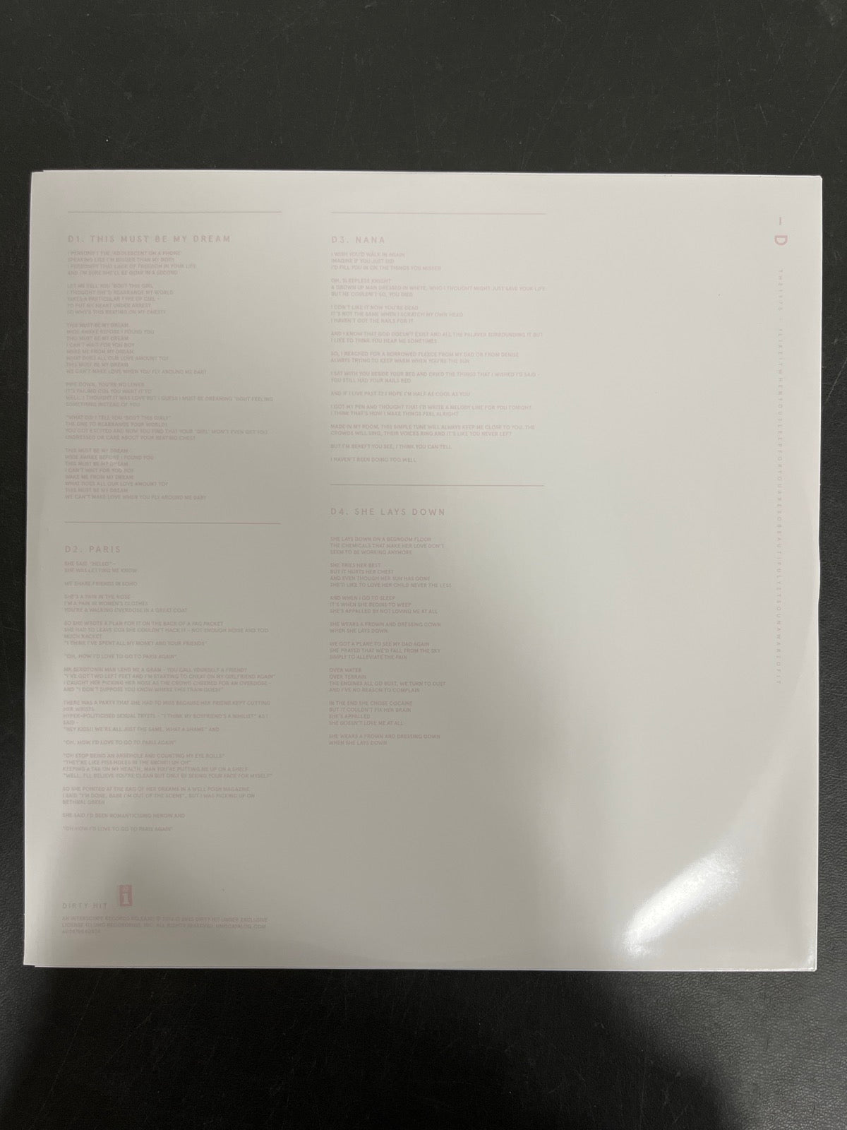 SLEEVE_2B - The 1975 - I Like It When You Sleep ... LE Purple / Pink Vinyl USED NOT TESTED