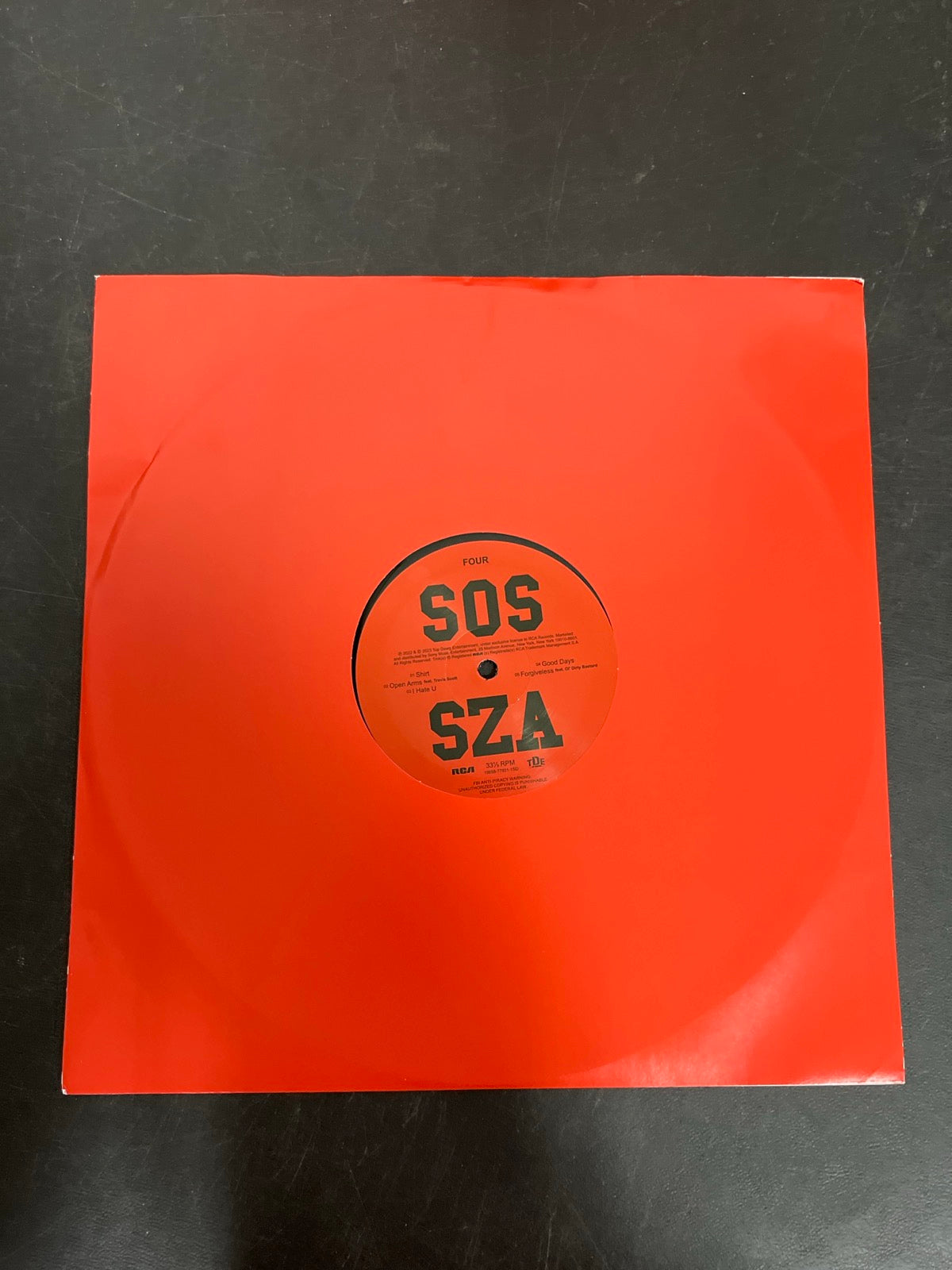 SLEEVE_2B - SZA - SOS LE Vinyl USED NOT TESTED