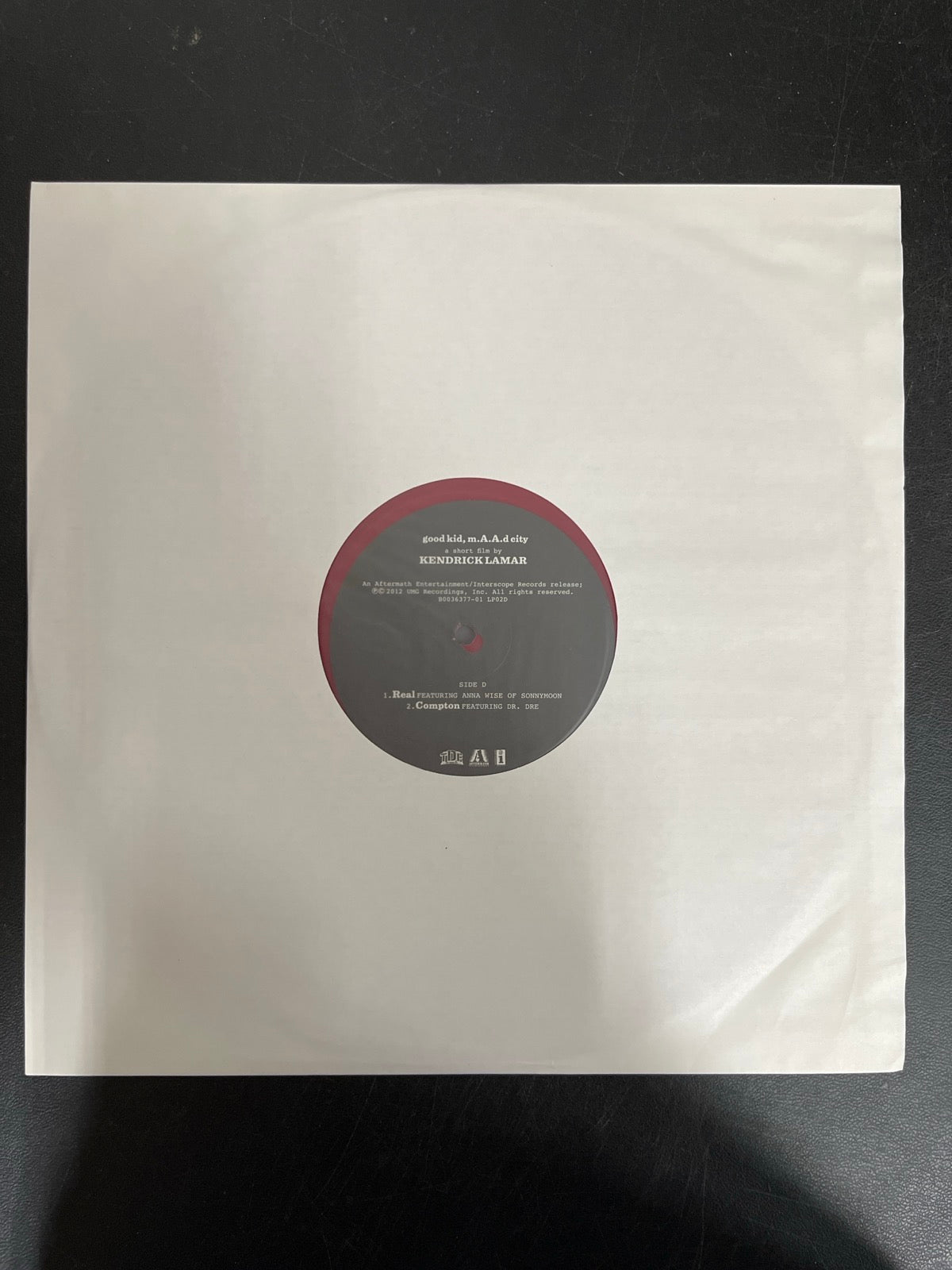 SLEEVE_2B - Kendrick Lamar - good kid, m.A.A.d city LE Red Vinyl USED NOT TESTED