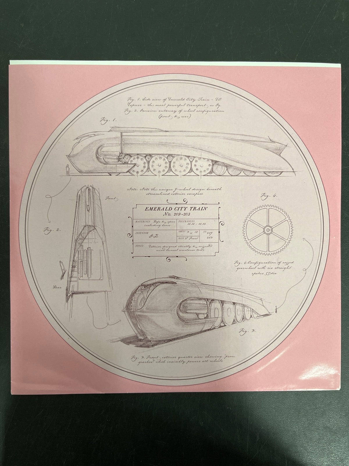 SLEEVE_2F - Wicked OST LE Etched Green and Pink Splatter Vinyl USED NOT TESTED