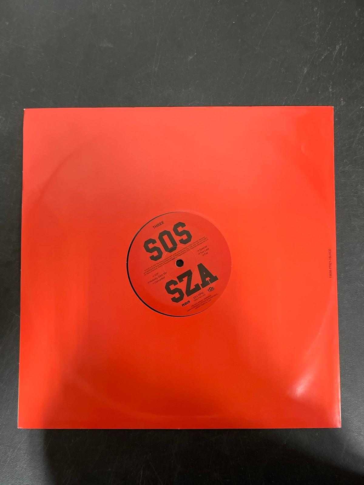 SLEEVE_2F - SZA - SOS LE Vinyl USED NOT TESTED