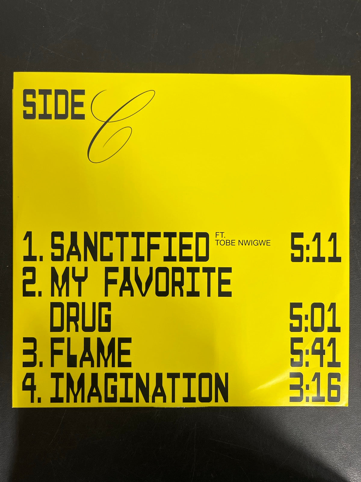 SLEEVE_2F - Justin Timberlake - Everything I ...  Silver/Black Vinyl USED NOT TESTED