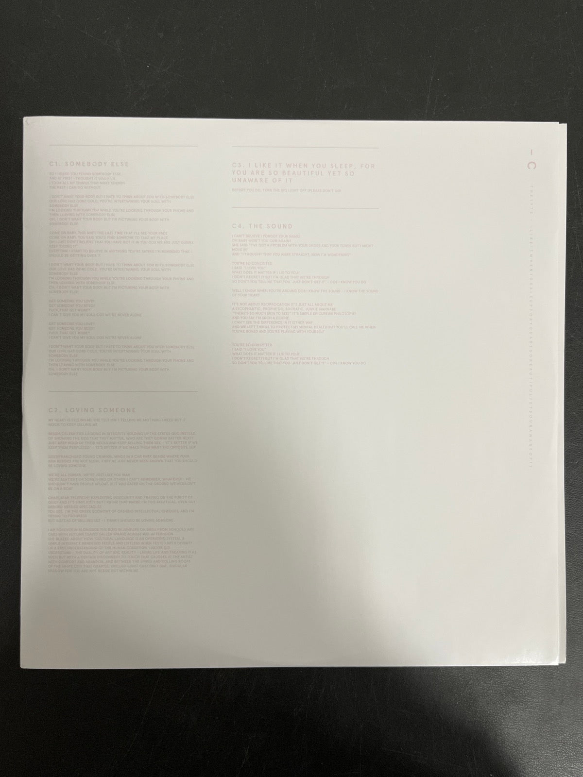 SLEEVE_2F - The 1975 - I Like It When You Sleep ... LE Purple / Pink Vinyl USED NOT TESTED