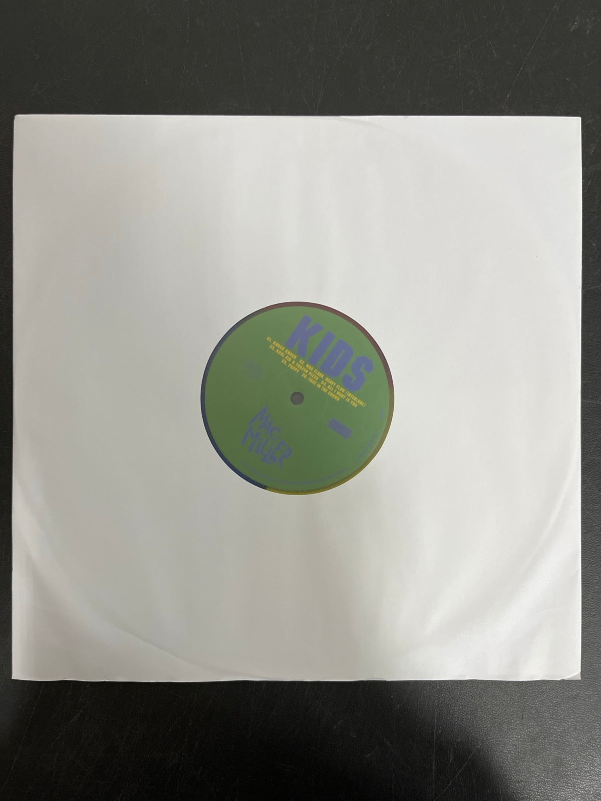 SLEEVE_2F - Mac Miller - K.I.D.S. LE Blue / Red / Yellow Vinyl USED NOT TESTED