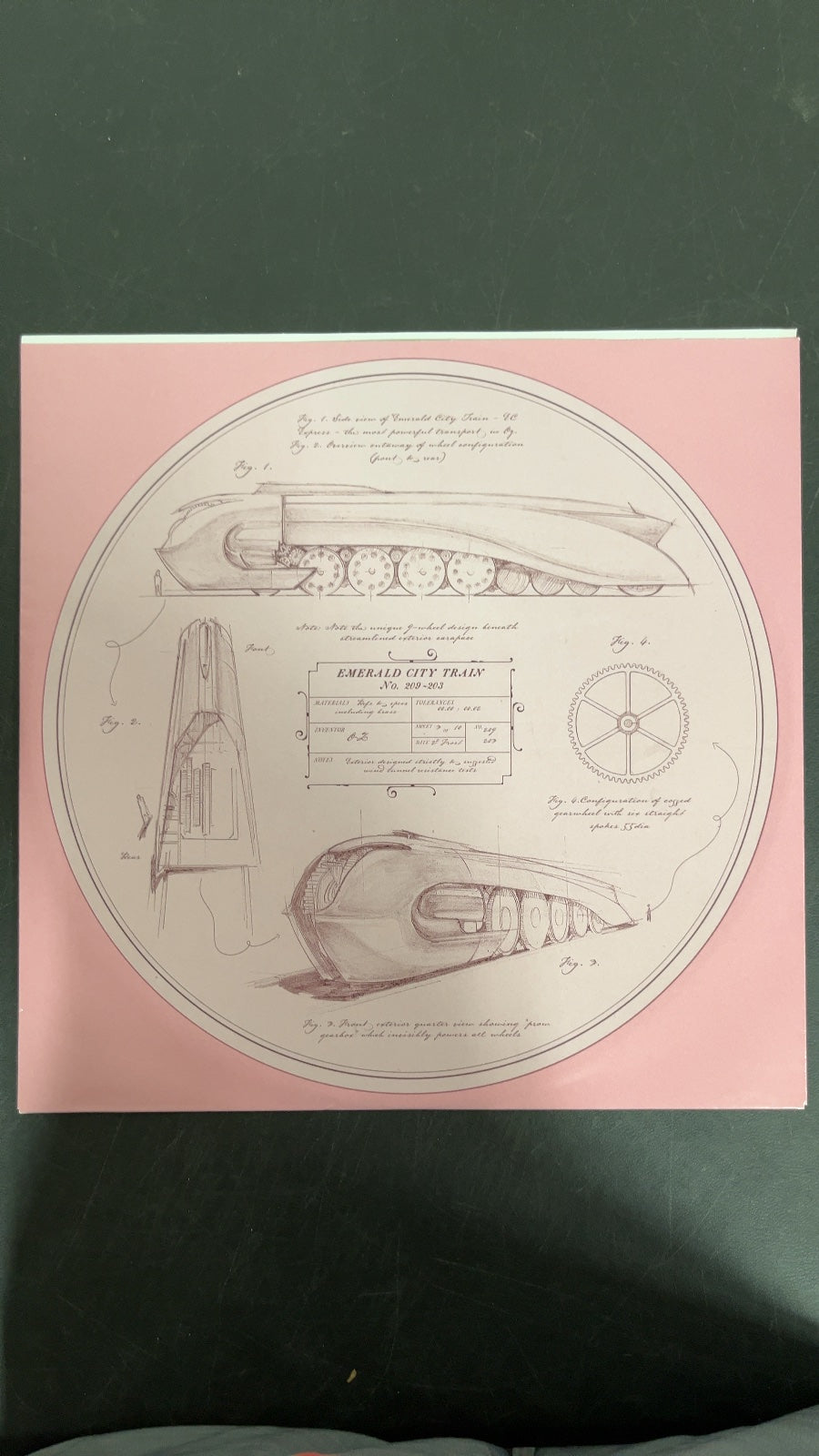 SLEEVE_2F - Wicked OST LE Etched Green and Pink Splatter Vinyl USED NOT TESTED