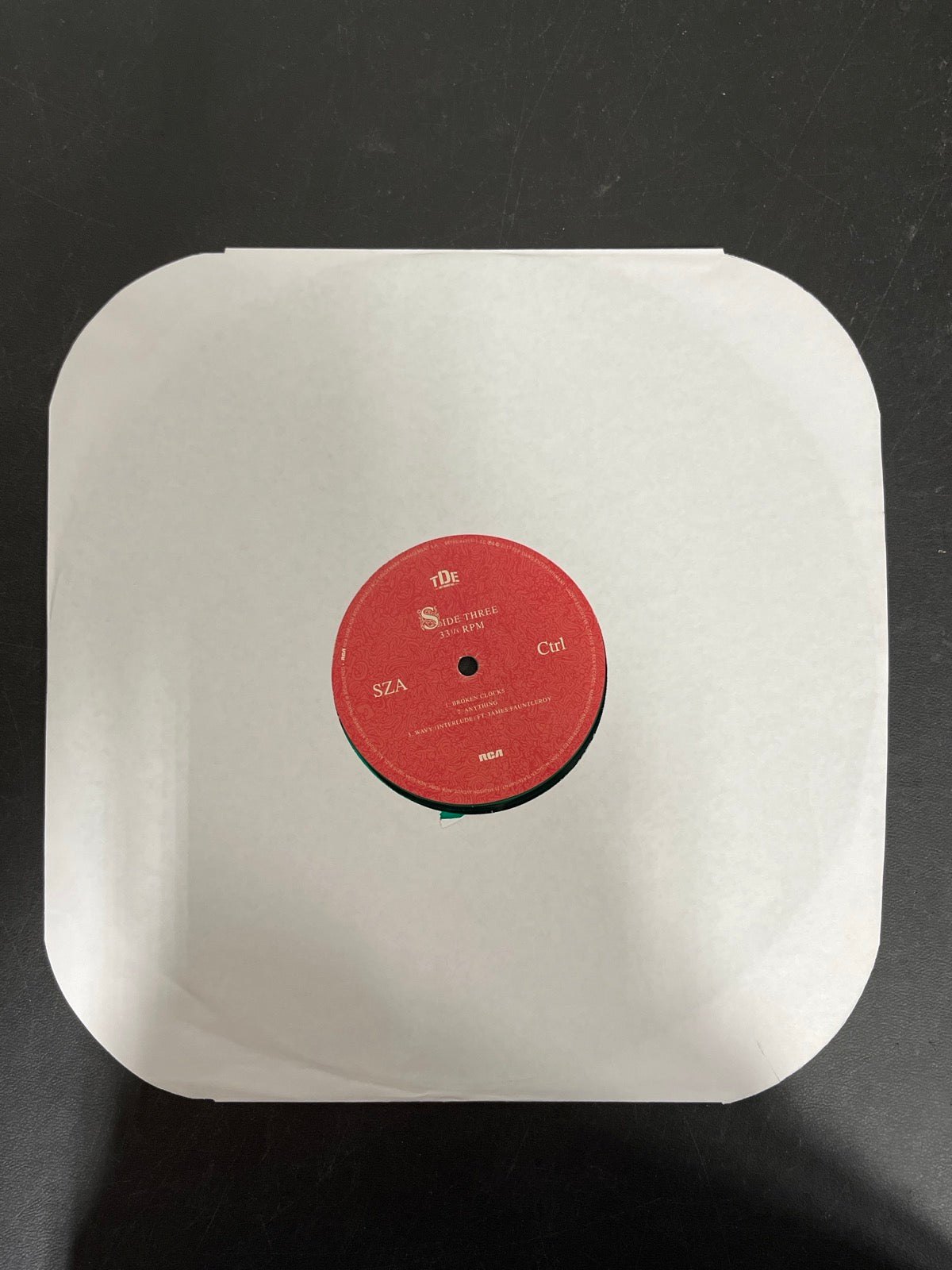 SLEEVE_2F - SZA - Ctrl LE Translucent Green Vinyl USED NOT TESTED
