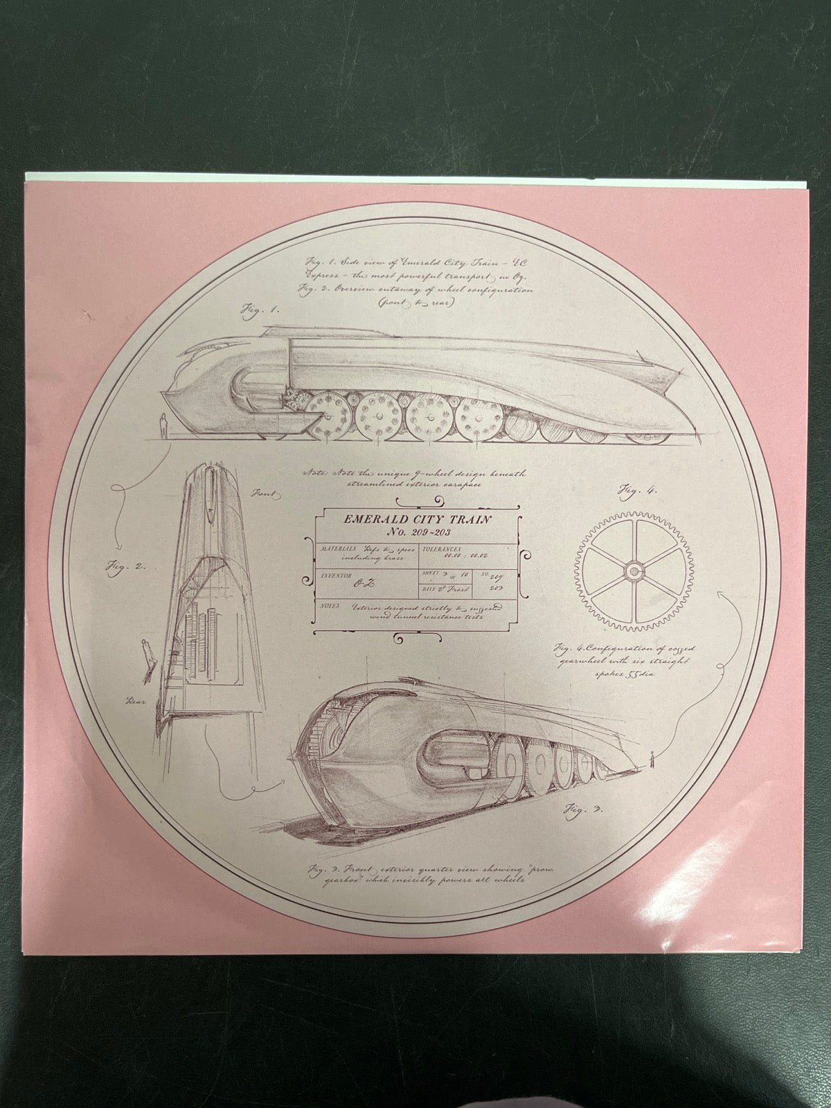 SLEEVE_2F - Wicked OST LE Etched Green and Pink Splatter Vinyl USED NOT TESTED